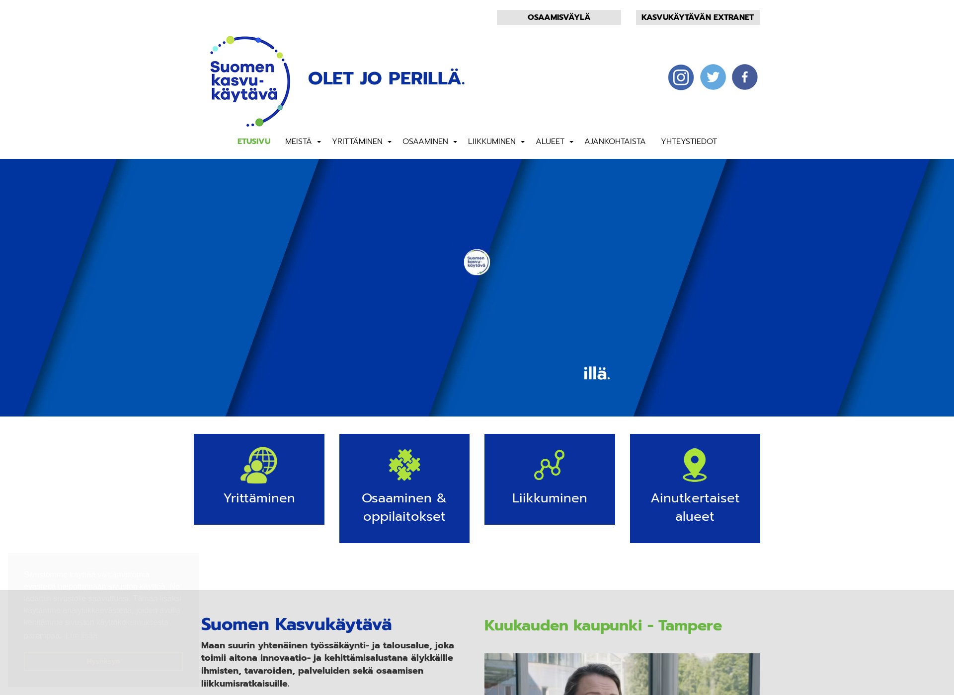 Screenshot for suomenkasvukaytava.fi