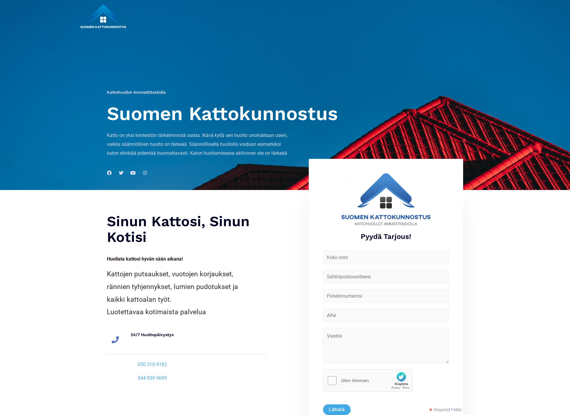 Screenshot for suomenkattokunnostus.fi