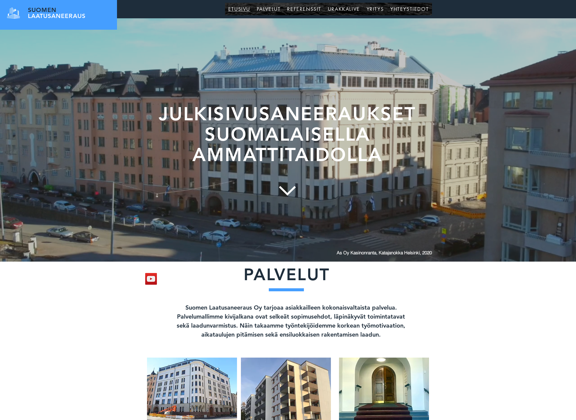 Skärmdump för suomenlaatusaneeraus.fi