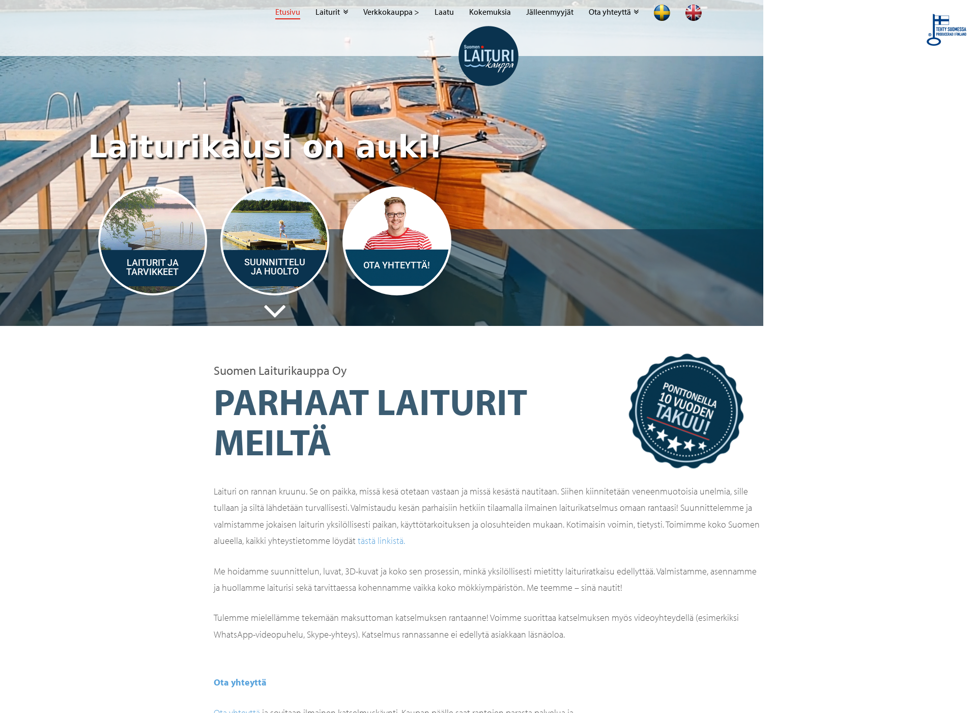 Screenshot for suomenlaiturikauppa.fi