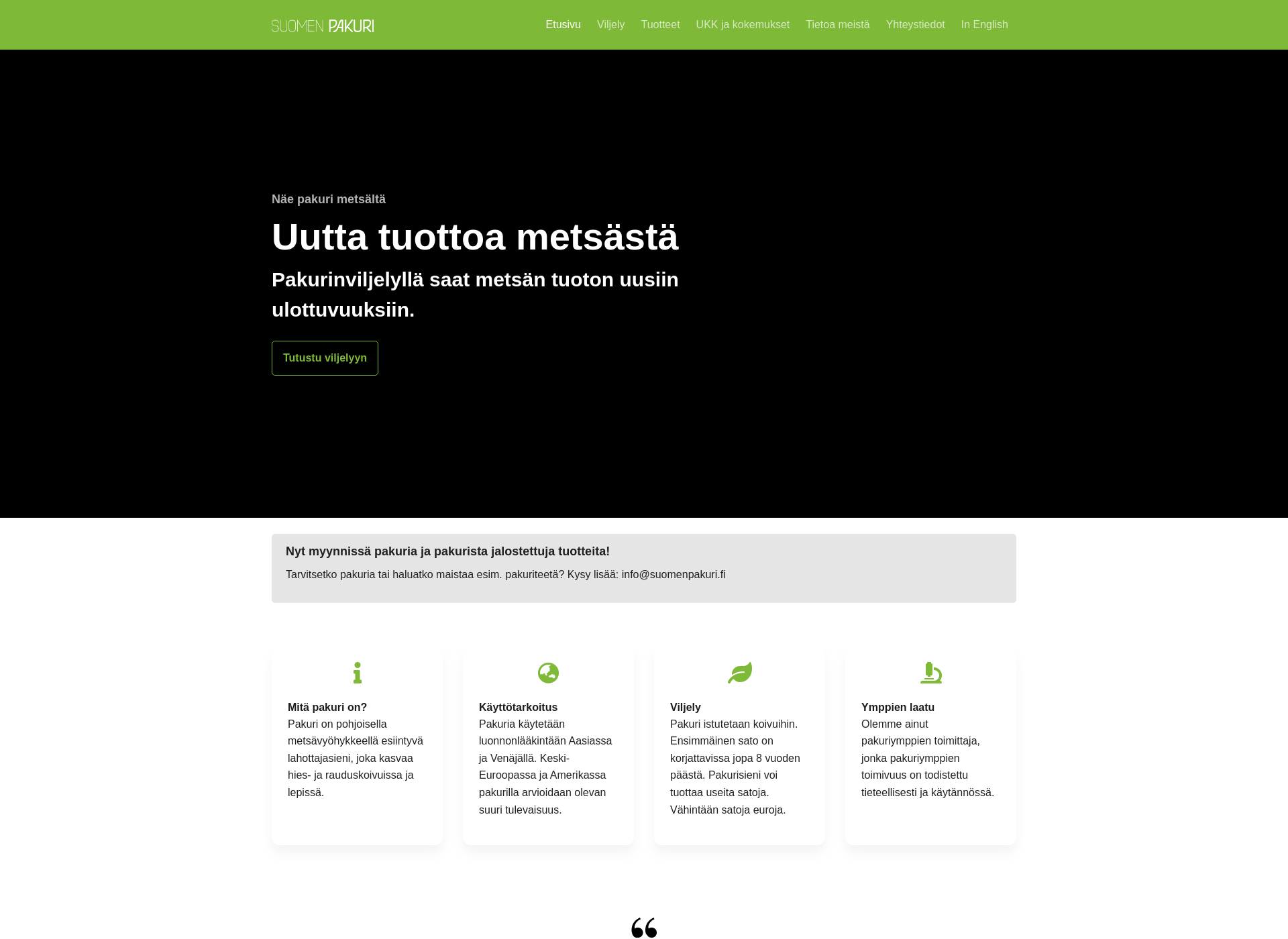 Screenshot for suomenpakuri.fi