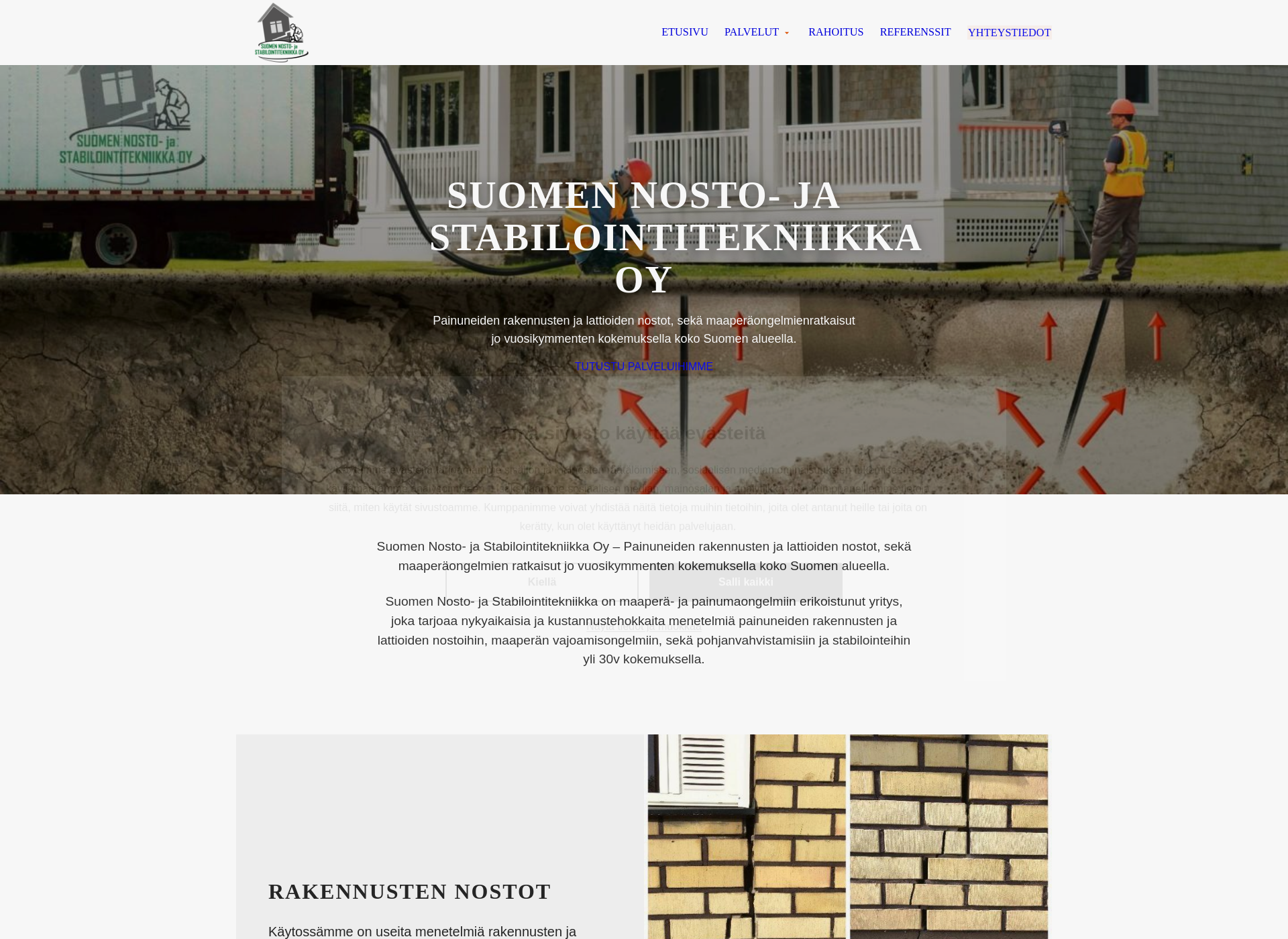 Screenshot for suomenstabilointitekniikka.fi