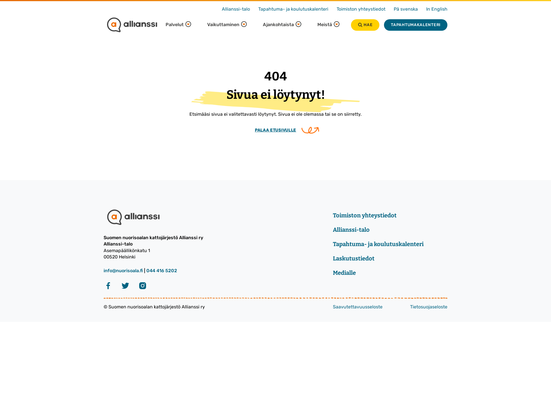 Screenshot for suomensuurinongelma.fi