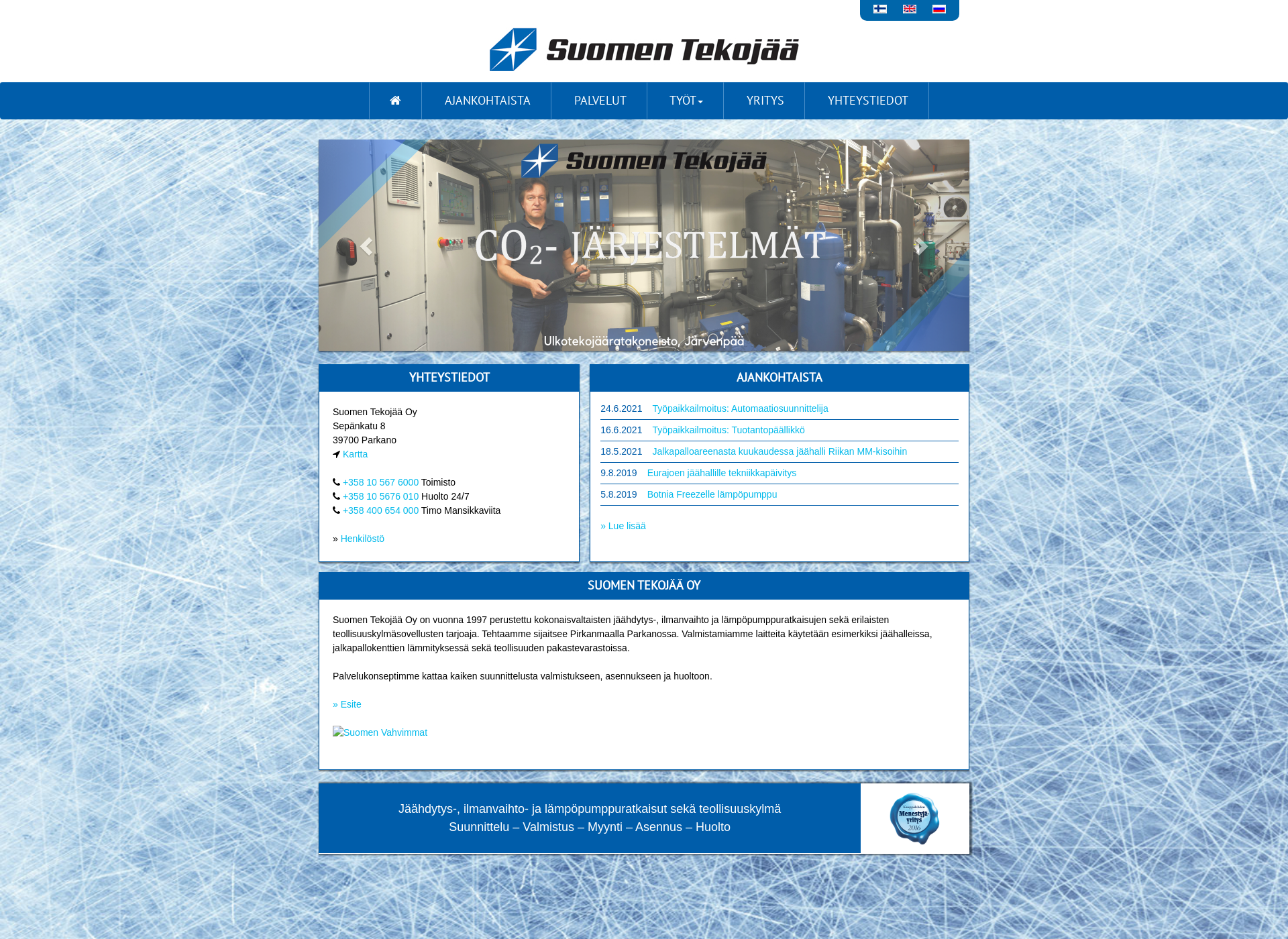 Screenshot for suomentekojaa.fi