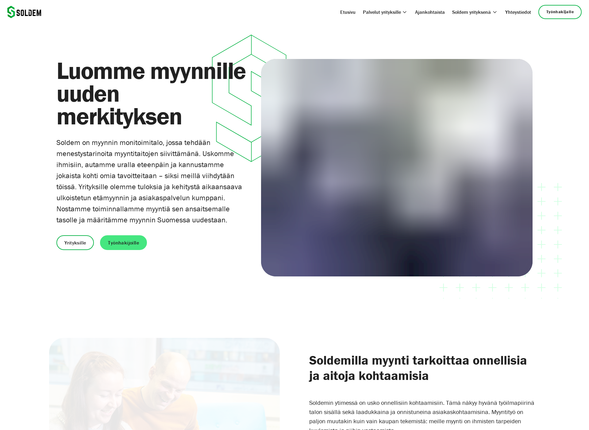Skärmdump för suomentelecenter.fi