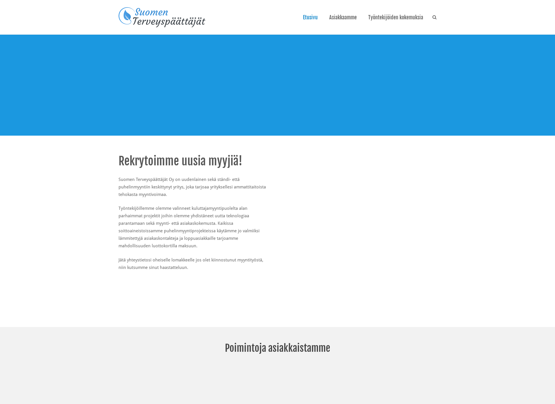 Screenshot for suomenterveyspaattajat.fi