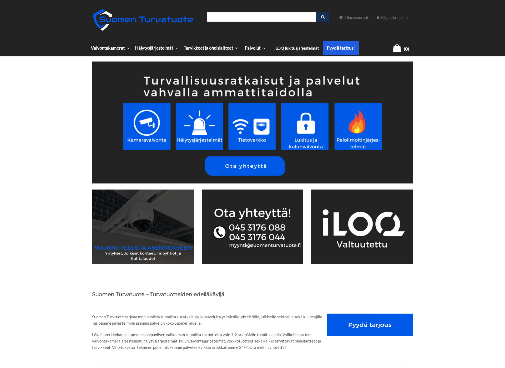 Screenshot for suomenturvatuote.fi