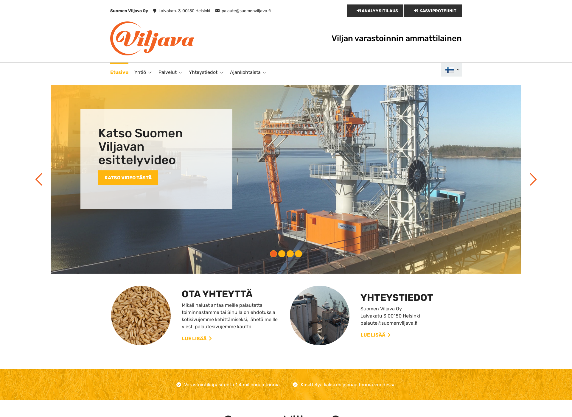 Screenshot for suomenviljava.fi