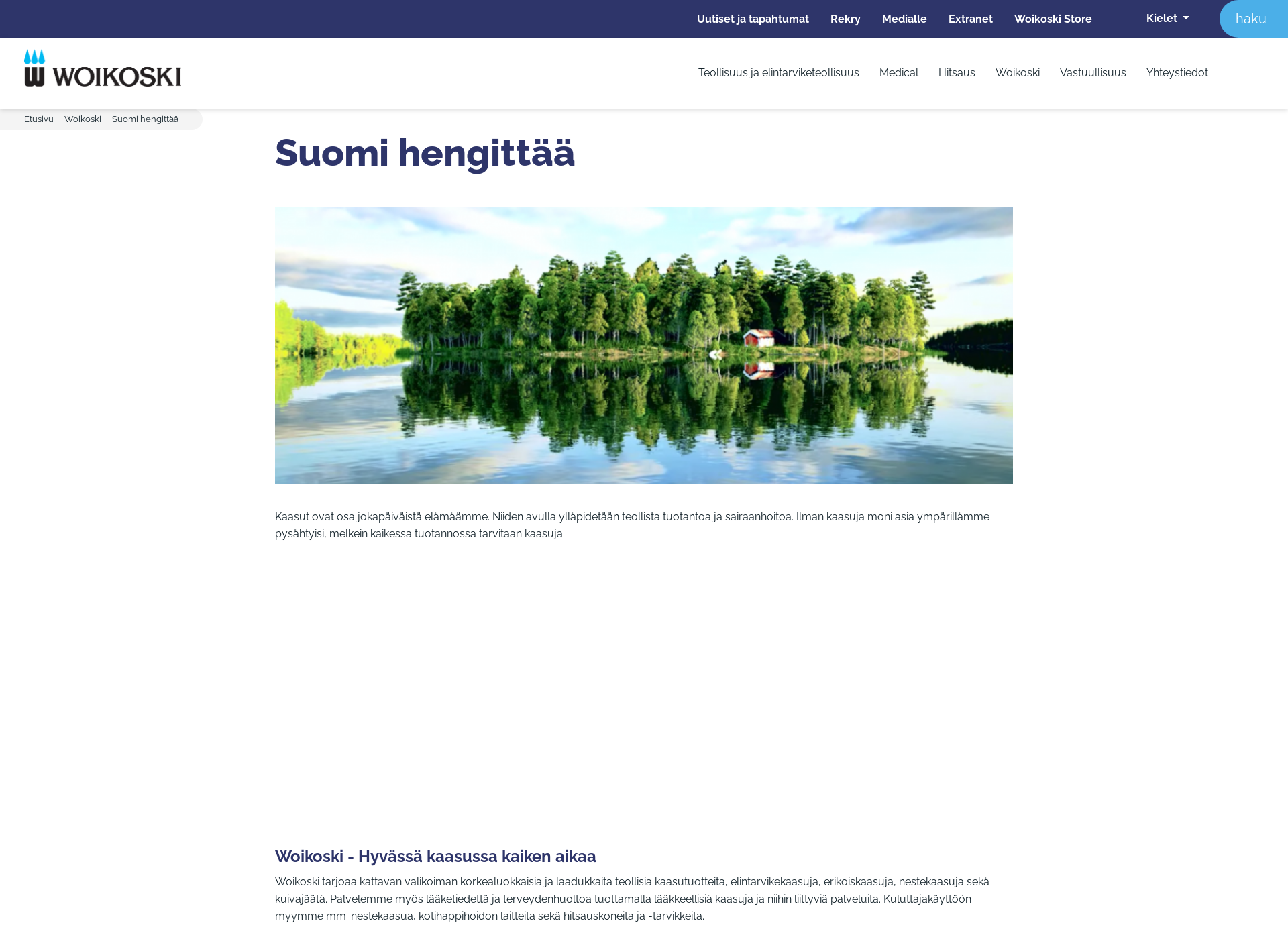 Screenshot for suomihengittaa.fi