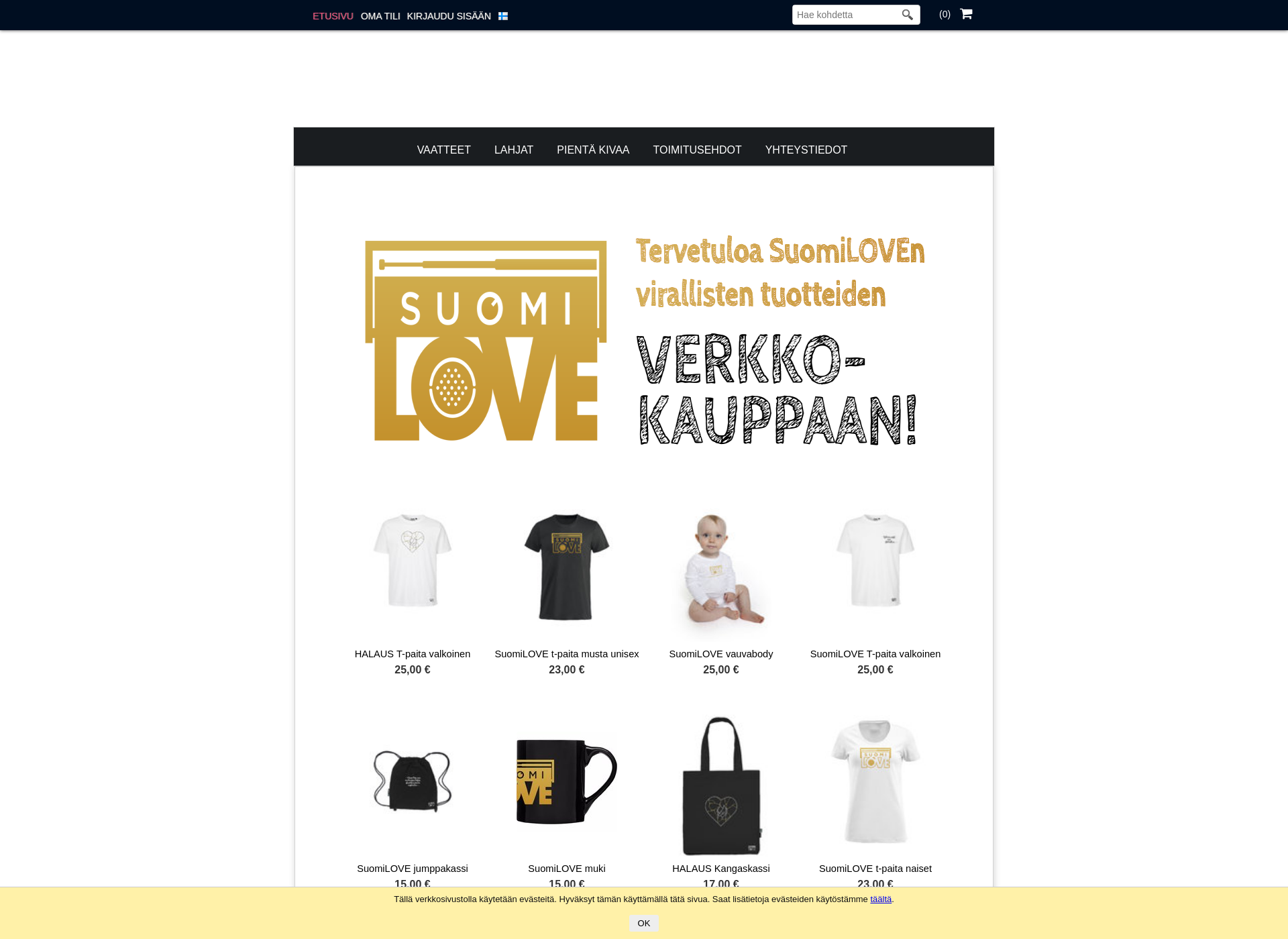Skärmdump för suomilove.fi