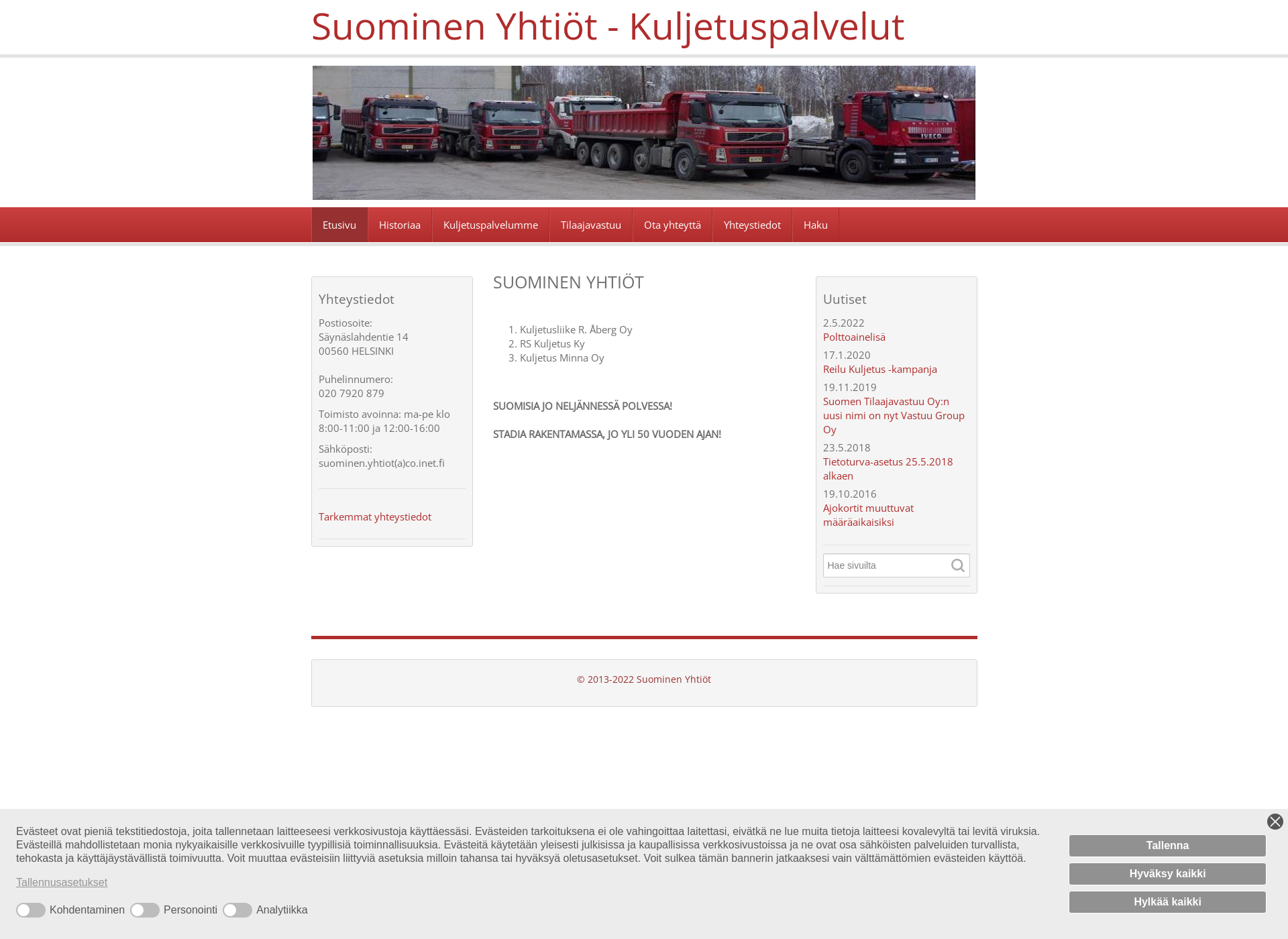 Screenshot for suominenyhtiot.fi