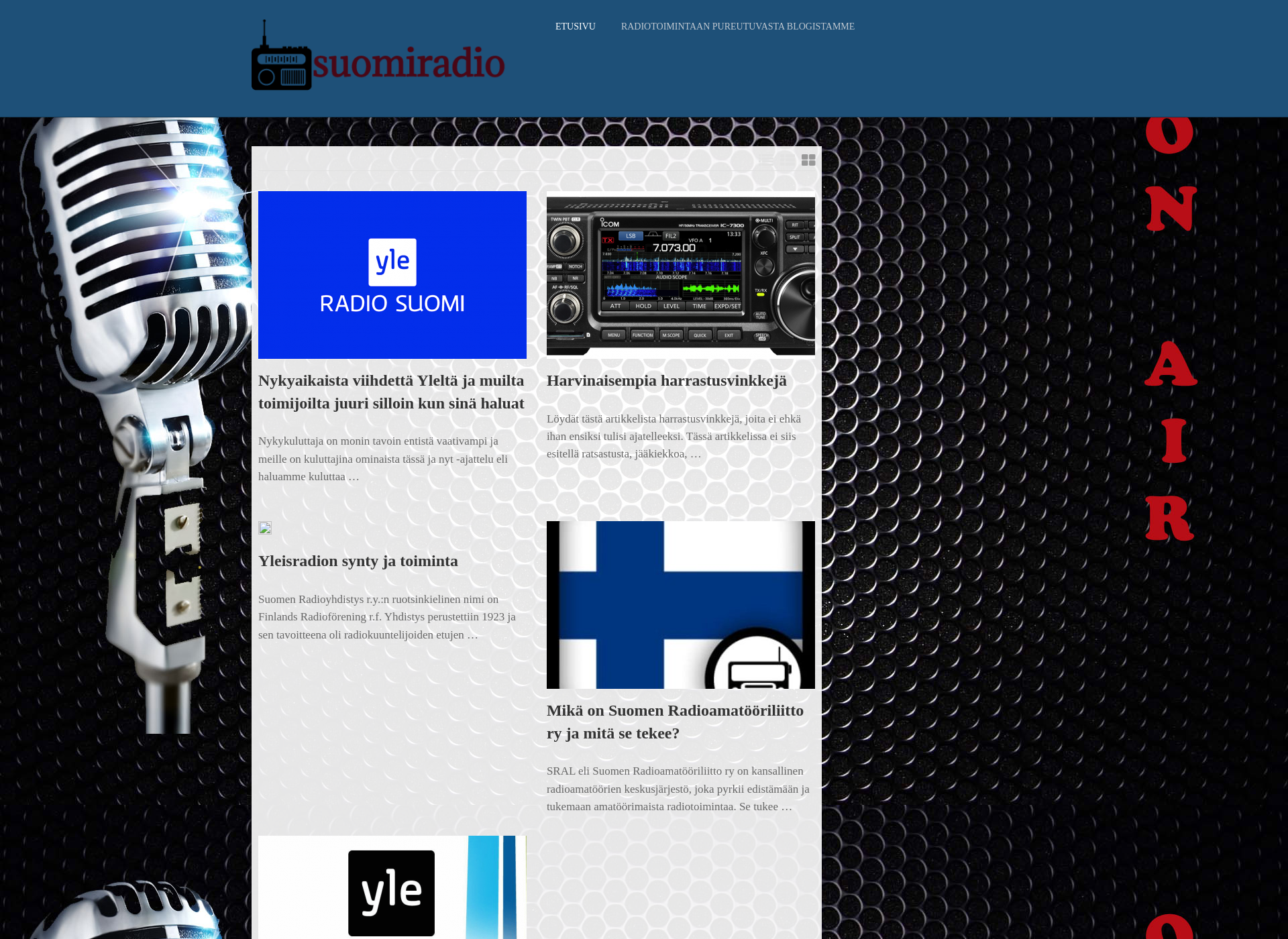 Skärmdump för suomiradio.fi