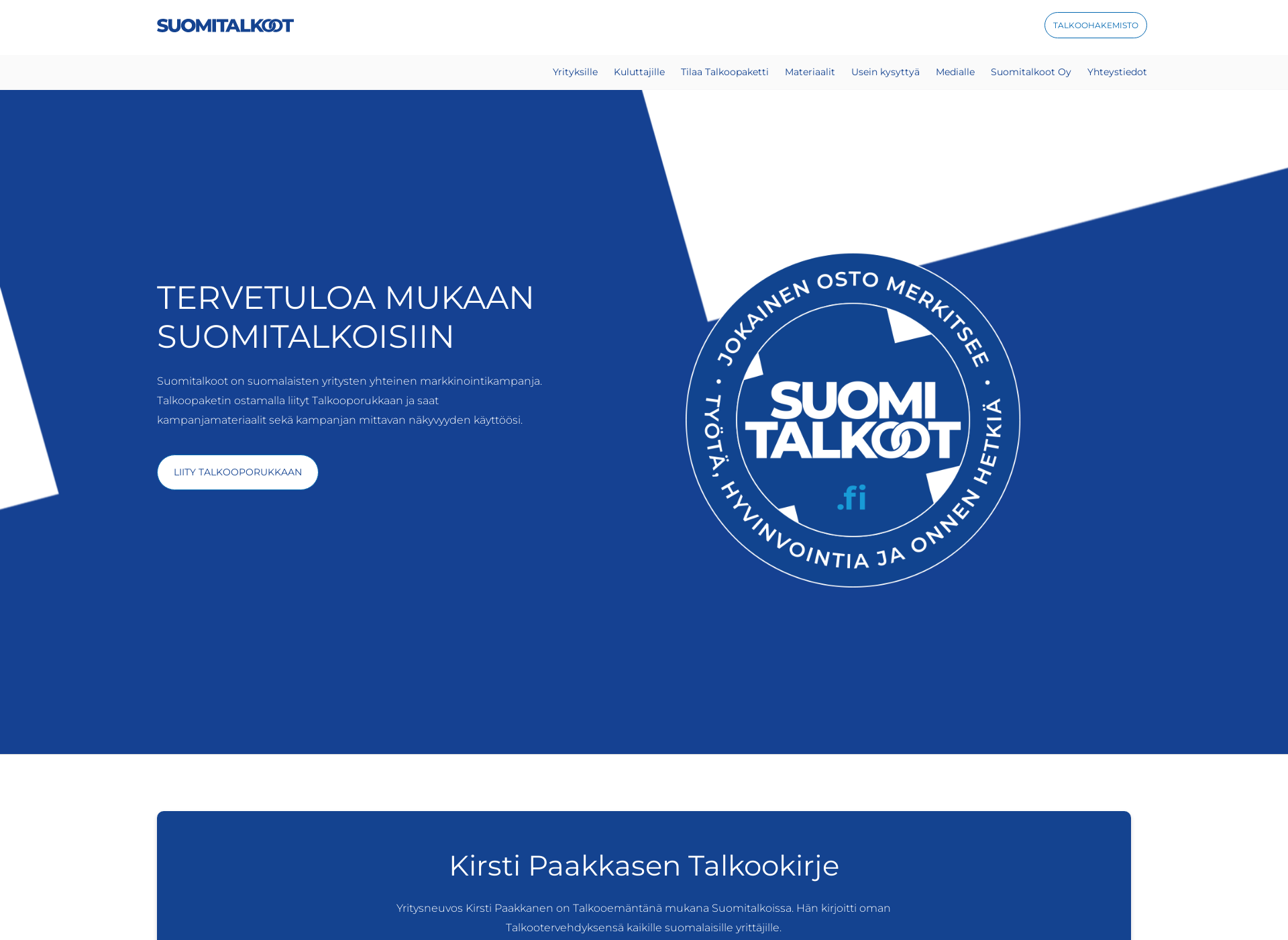 Screenshot for suomitalkoot.fi