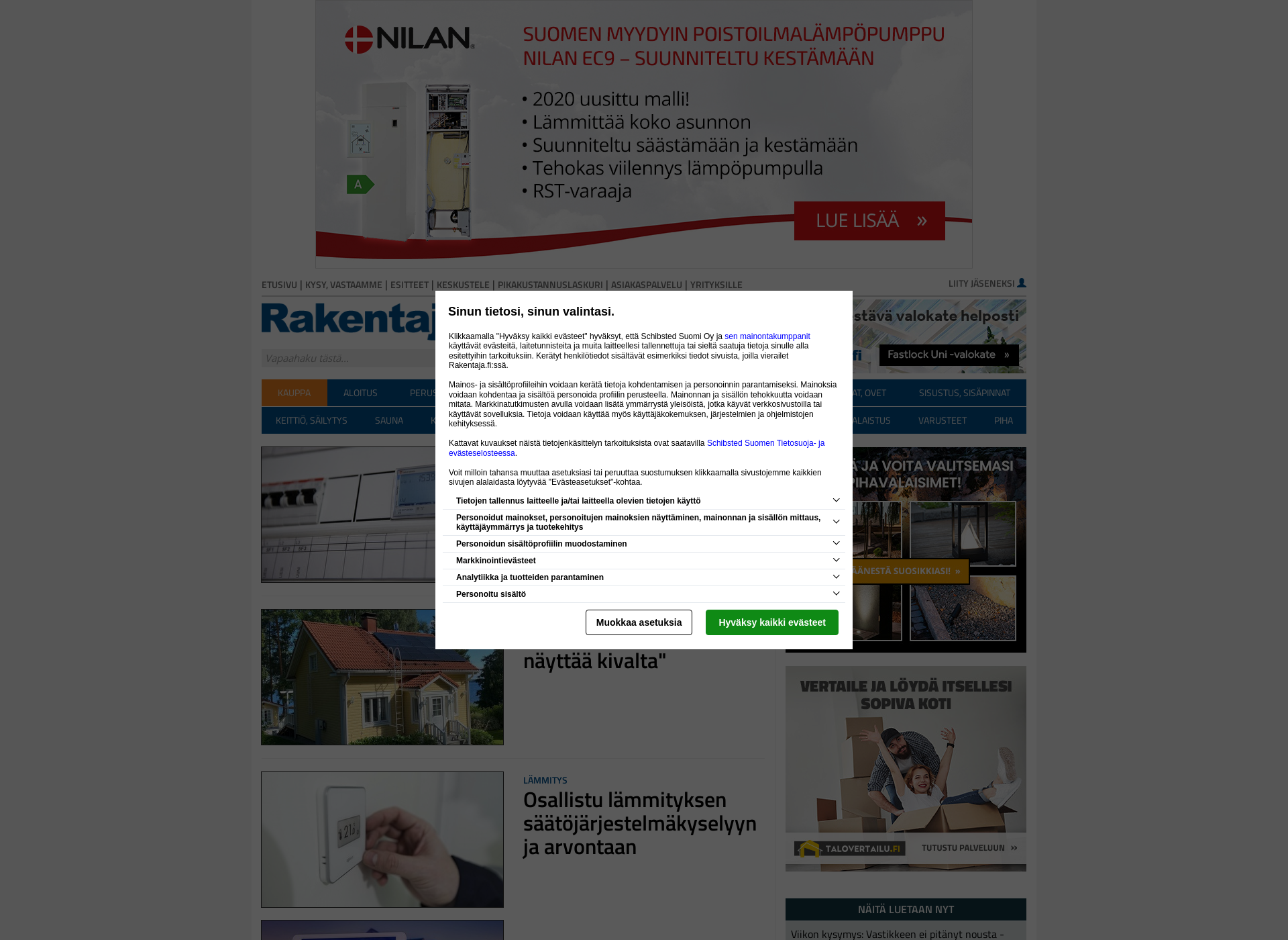 Skärmdump för suorakanava.fi