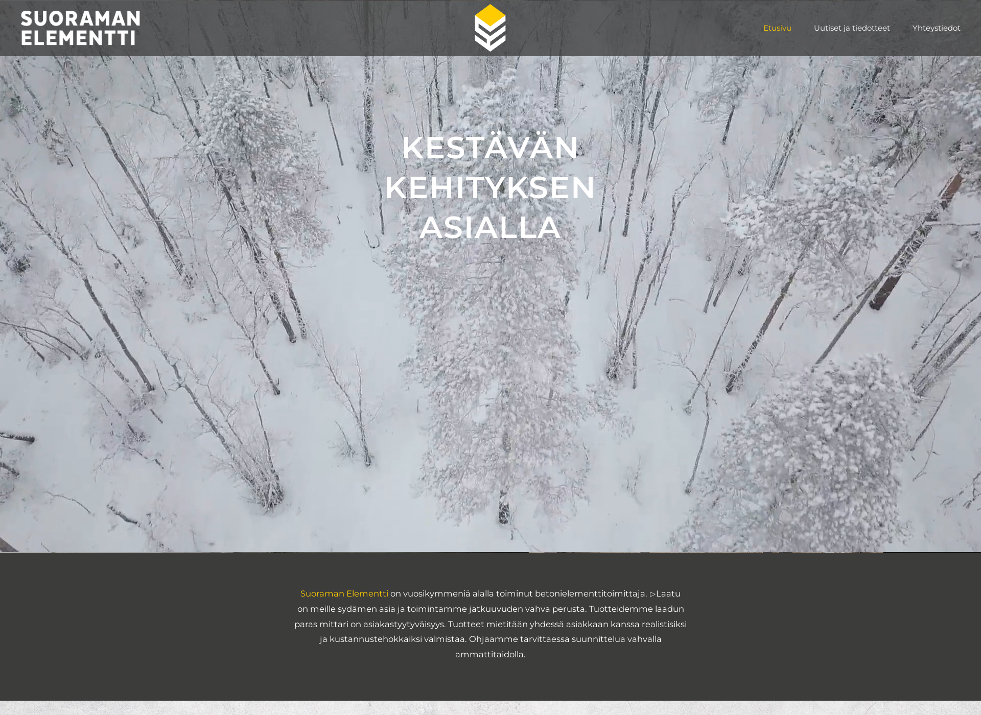 Skärmdump för suoramanelementti.fi