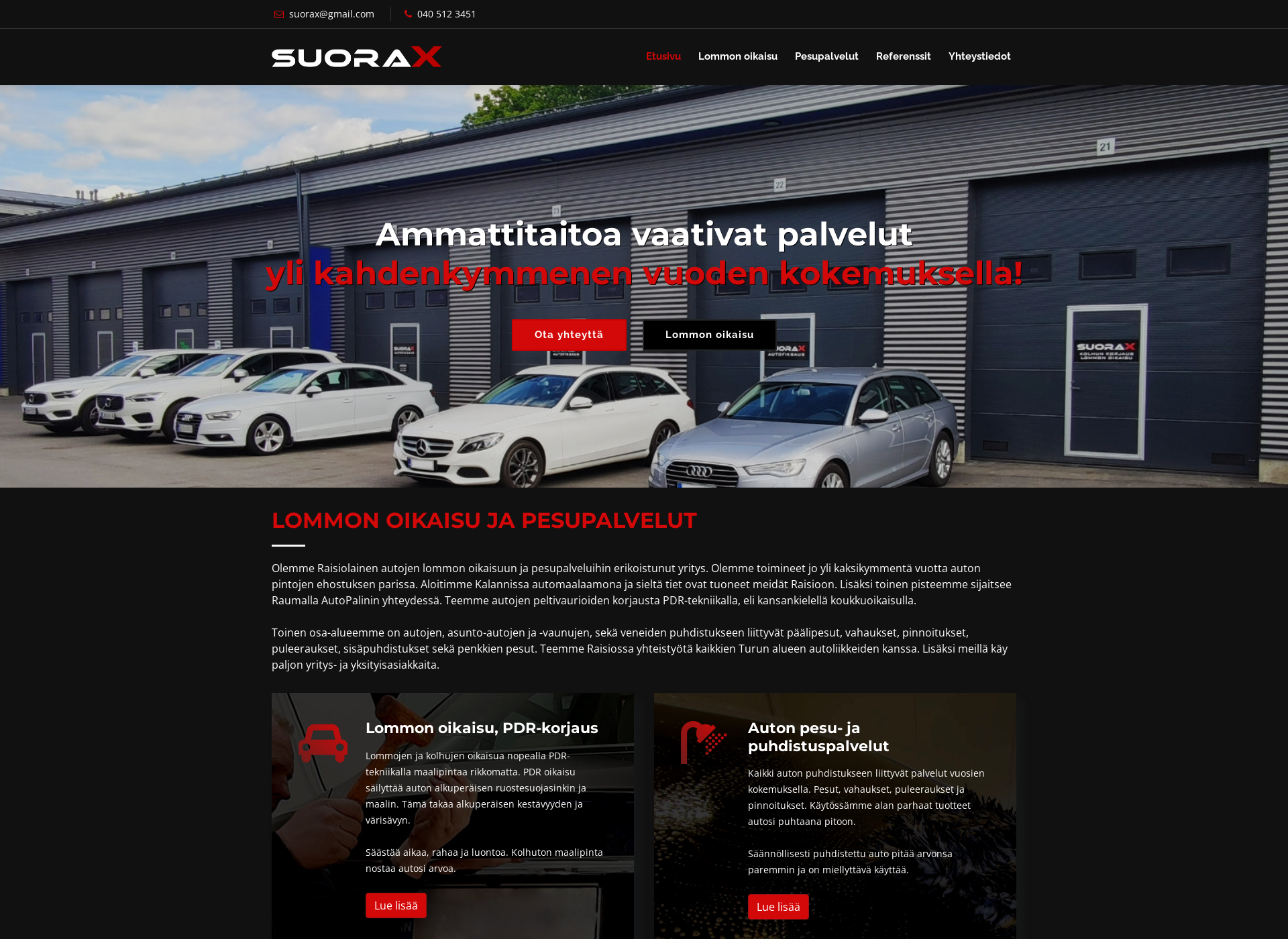 Screenshot for suorax.fi