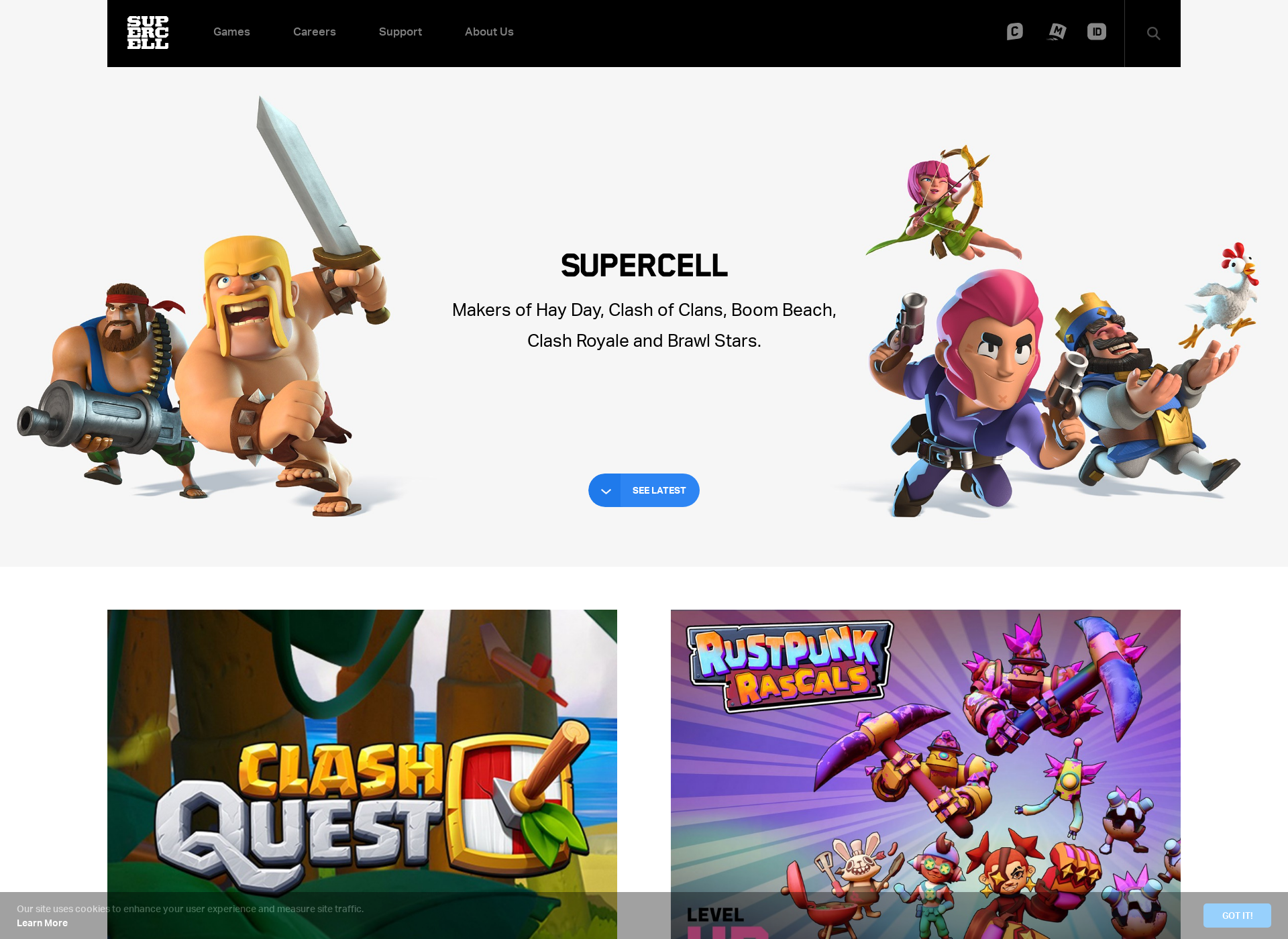 Screenshot for supercell.com