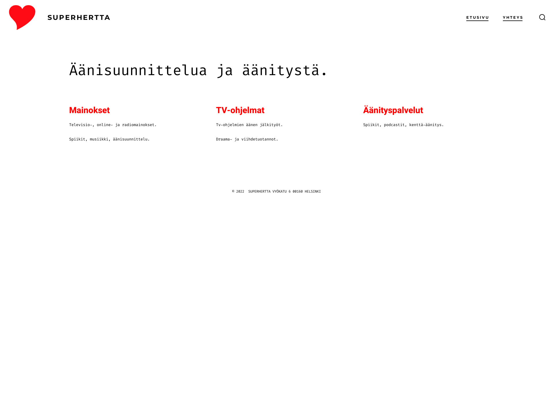 Skärmdump för superhertta.fi