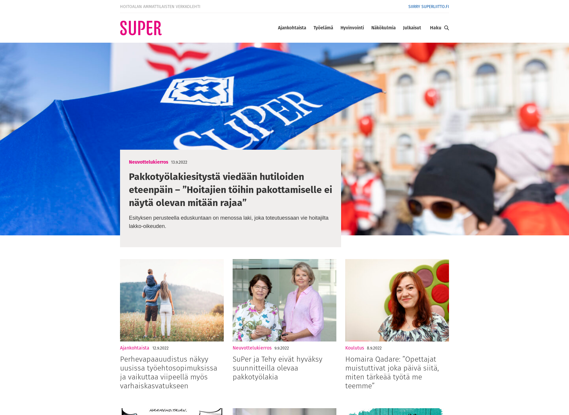 Screenshot for superlehti.fi