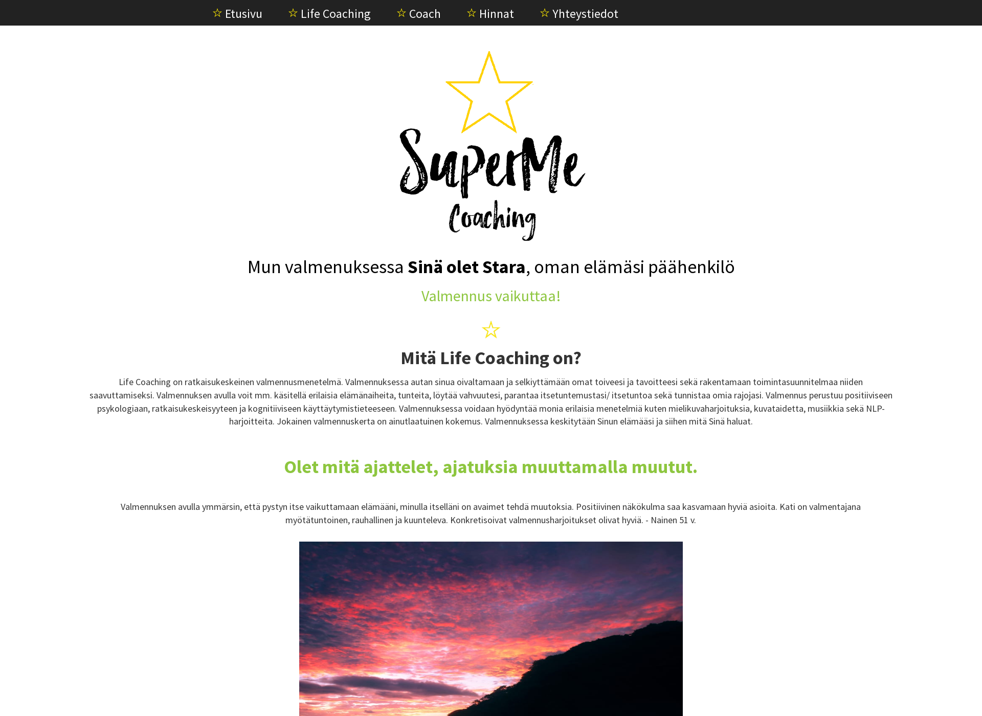 Skärmdump för supermecoaching.fi