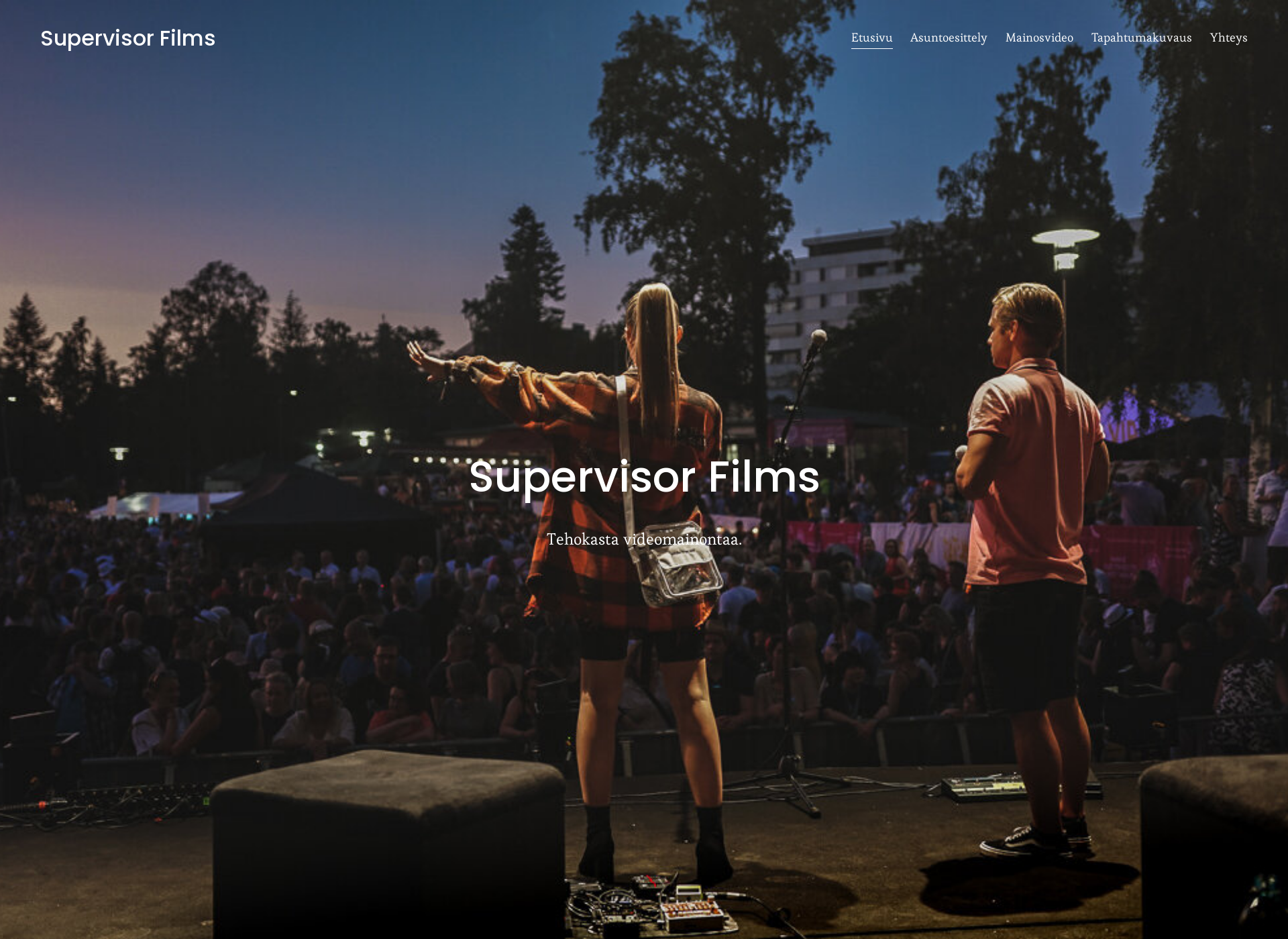 Skärmdump för supervisorfilms.fi
