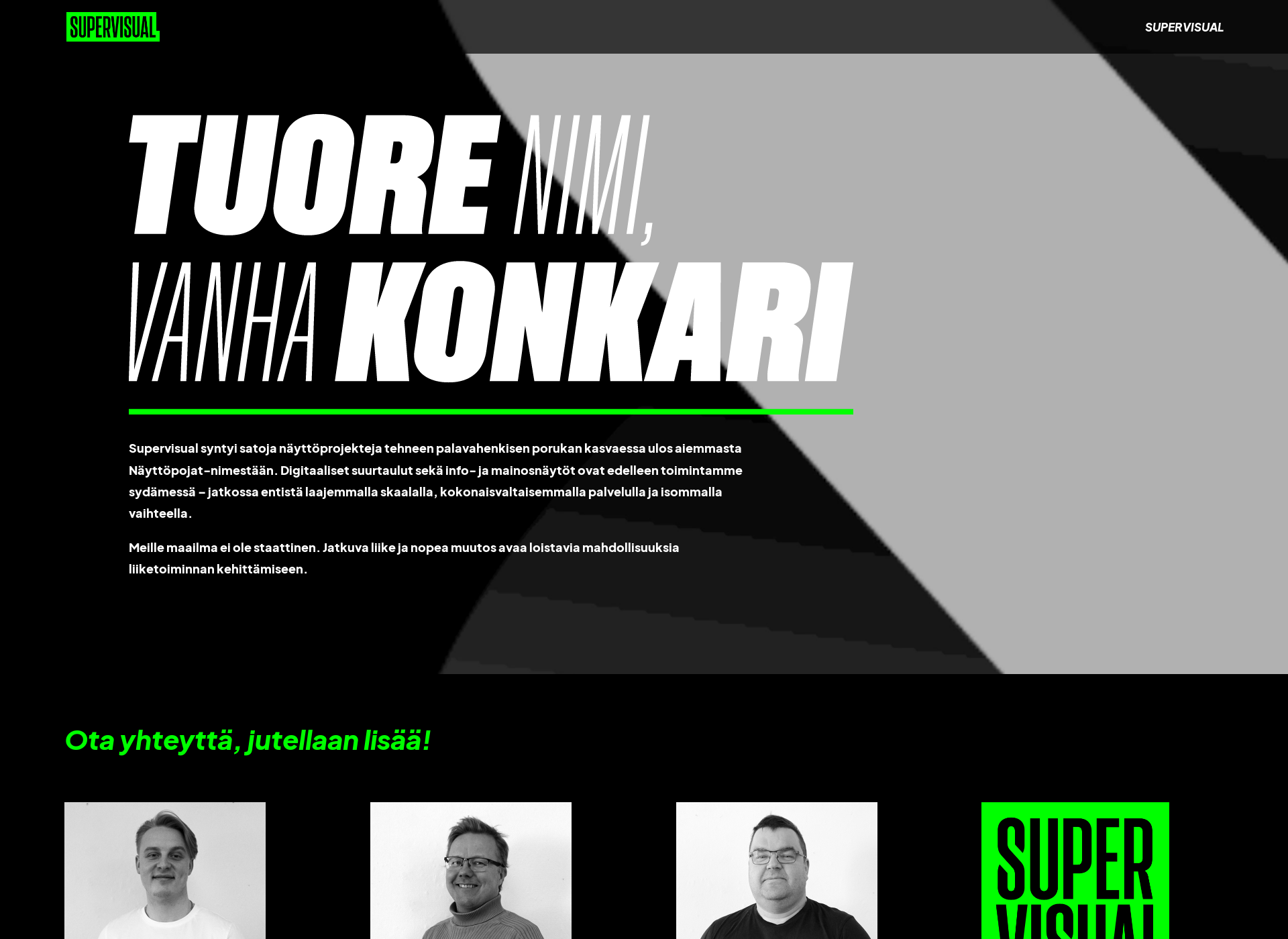Skärmdump för supervisual.fi