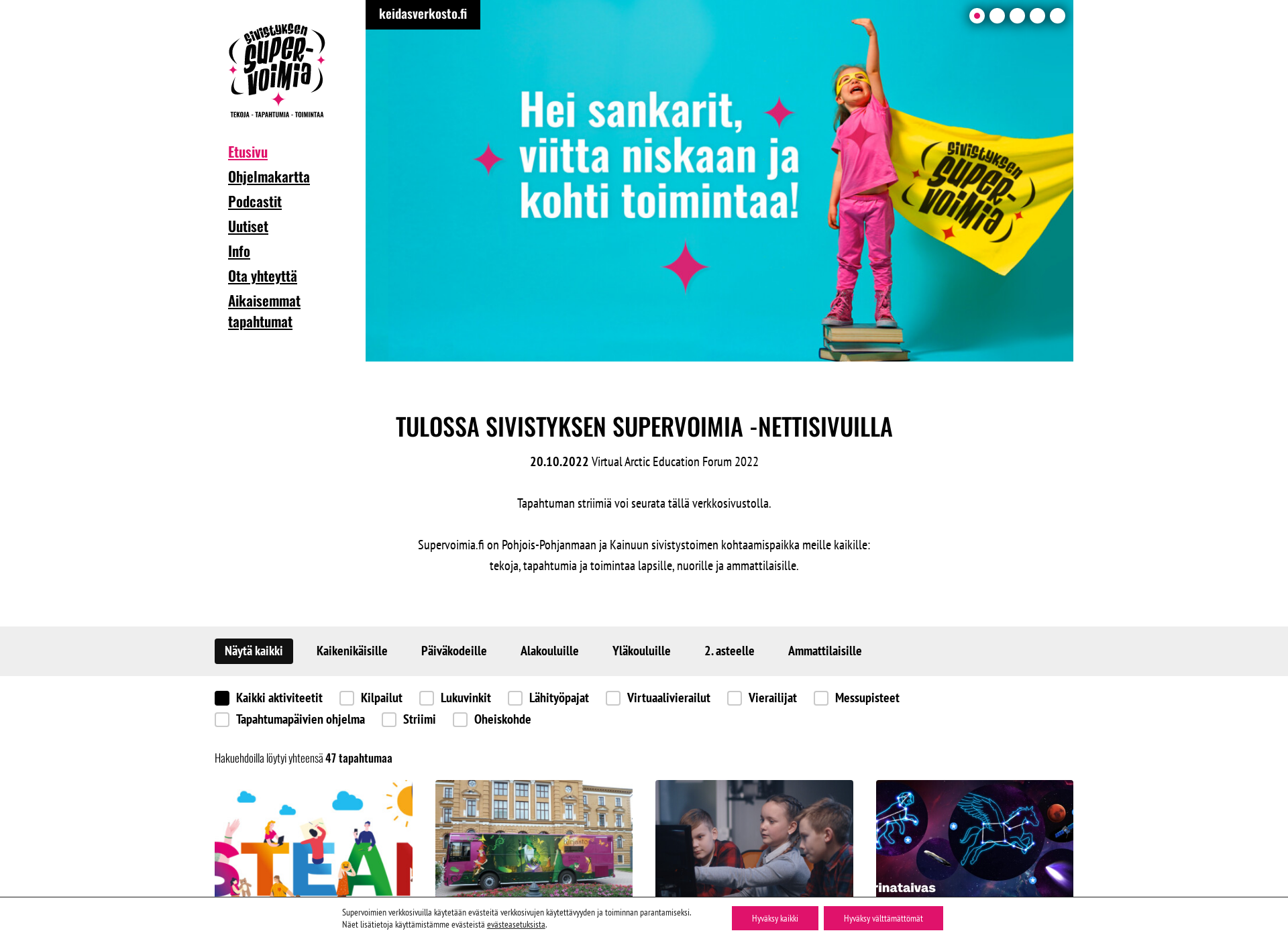 Screenshot for supervoimia.fi