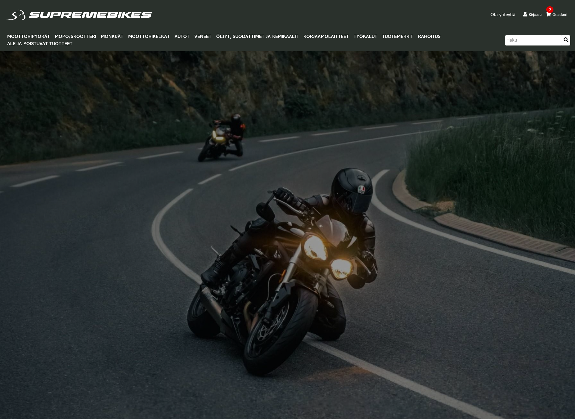 Skärmdump för supremebikes.fi