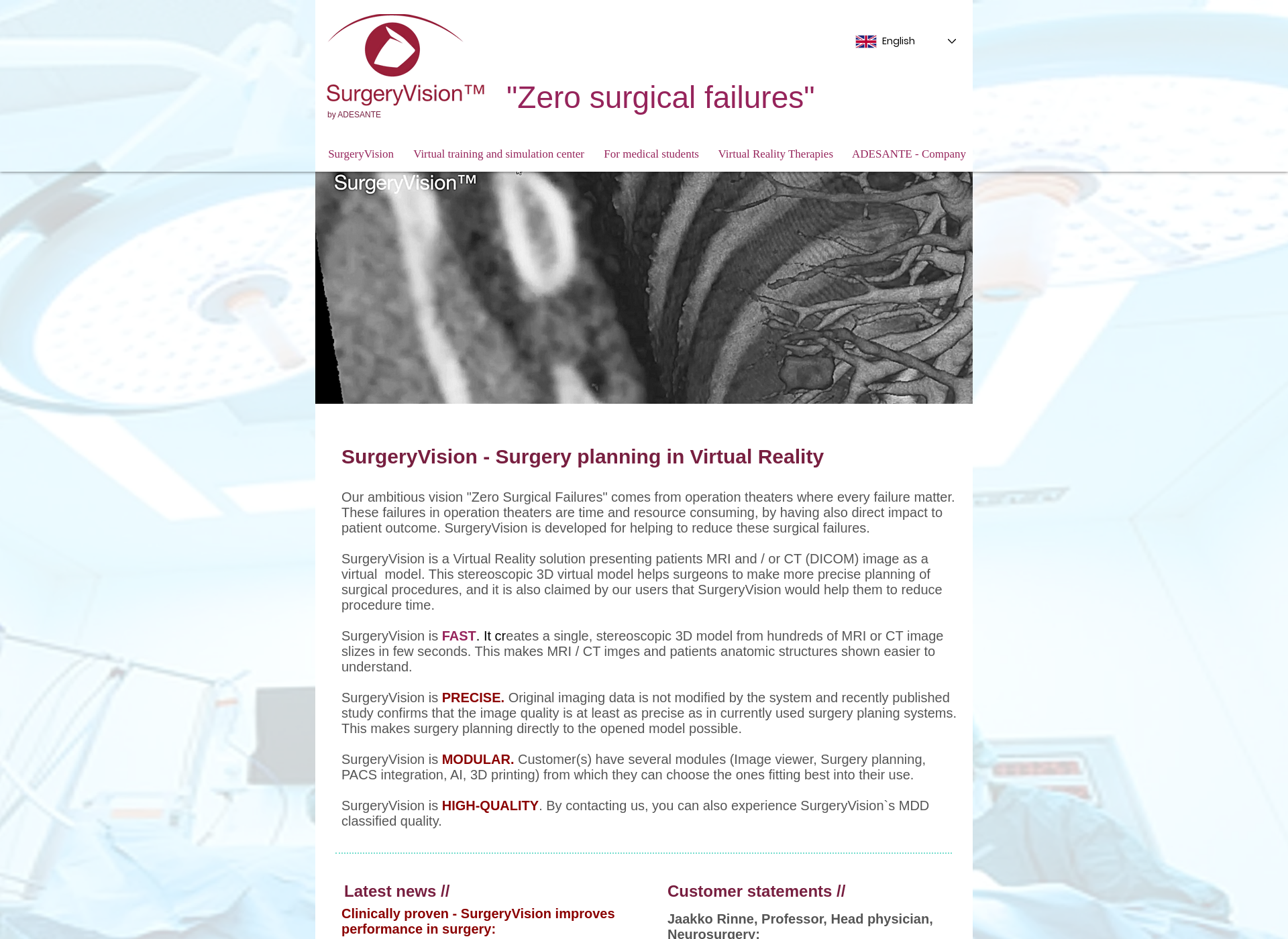 Screenshot for surgeryvision.com