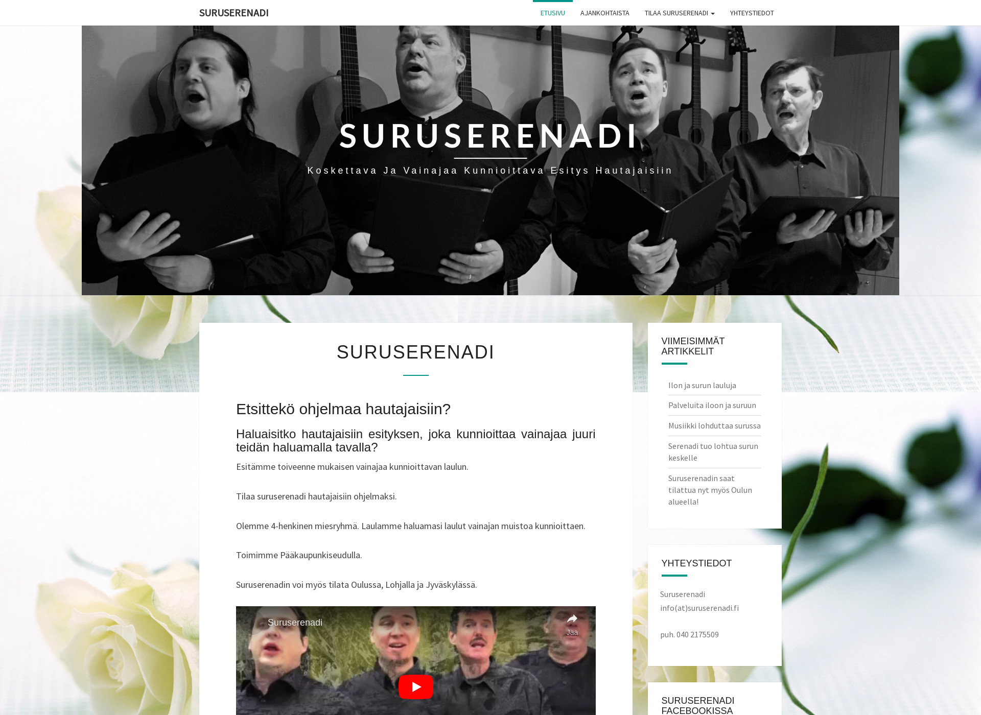 Screenshot for suruserenadi.fi