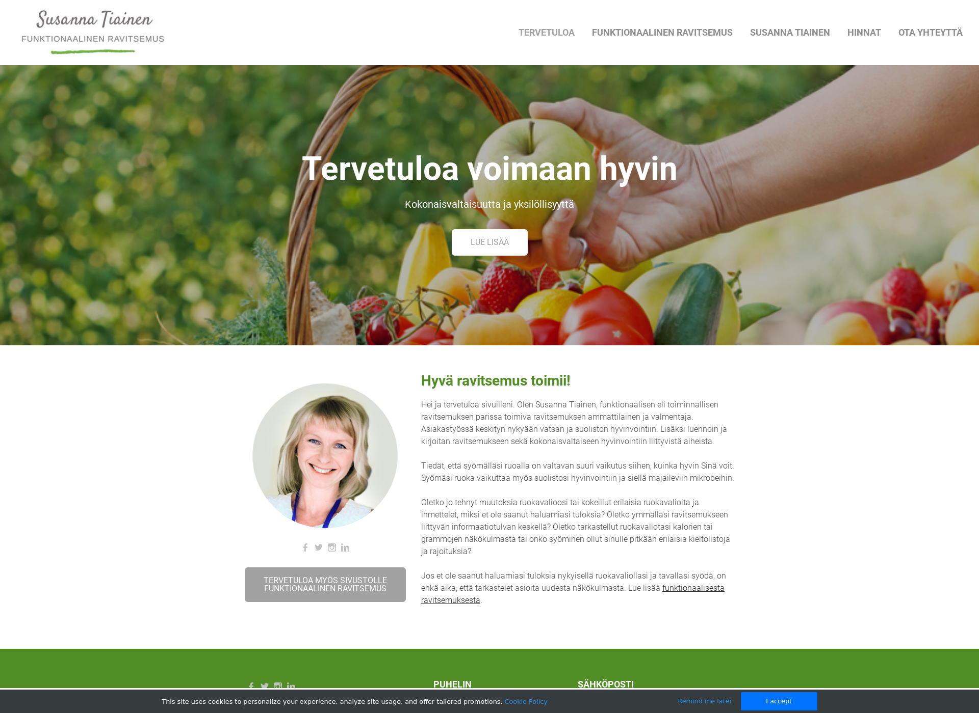 Screenshot for susannajuvonen.fi