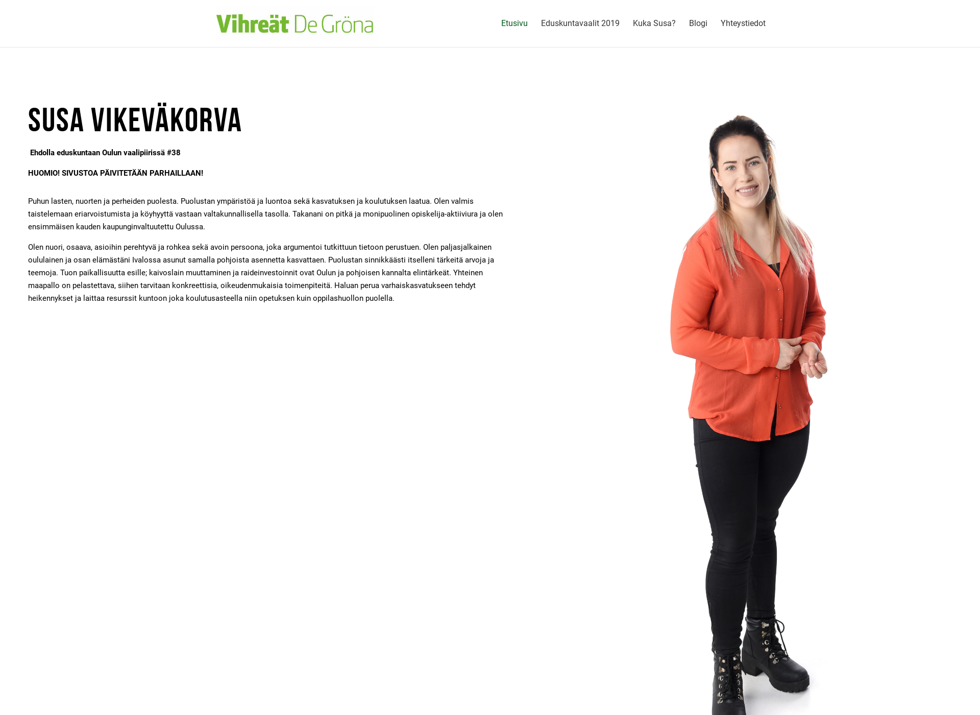 Screenshot for susavikevakorva.fi