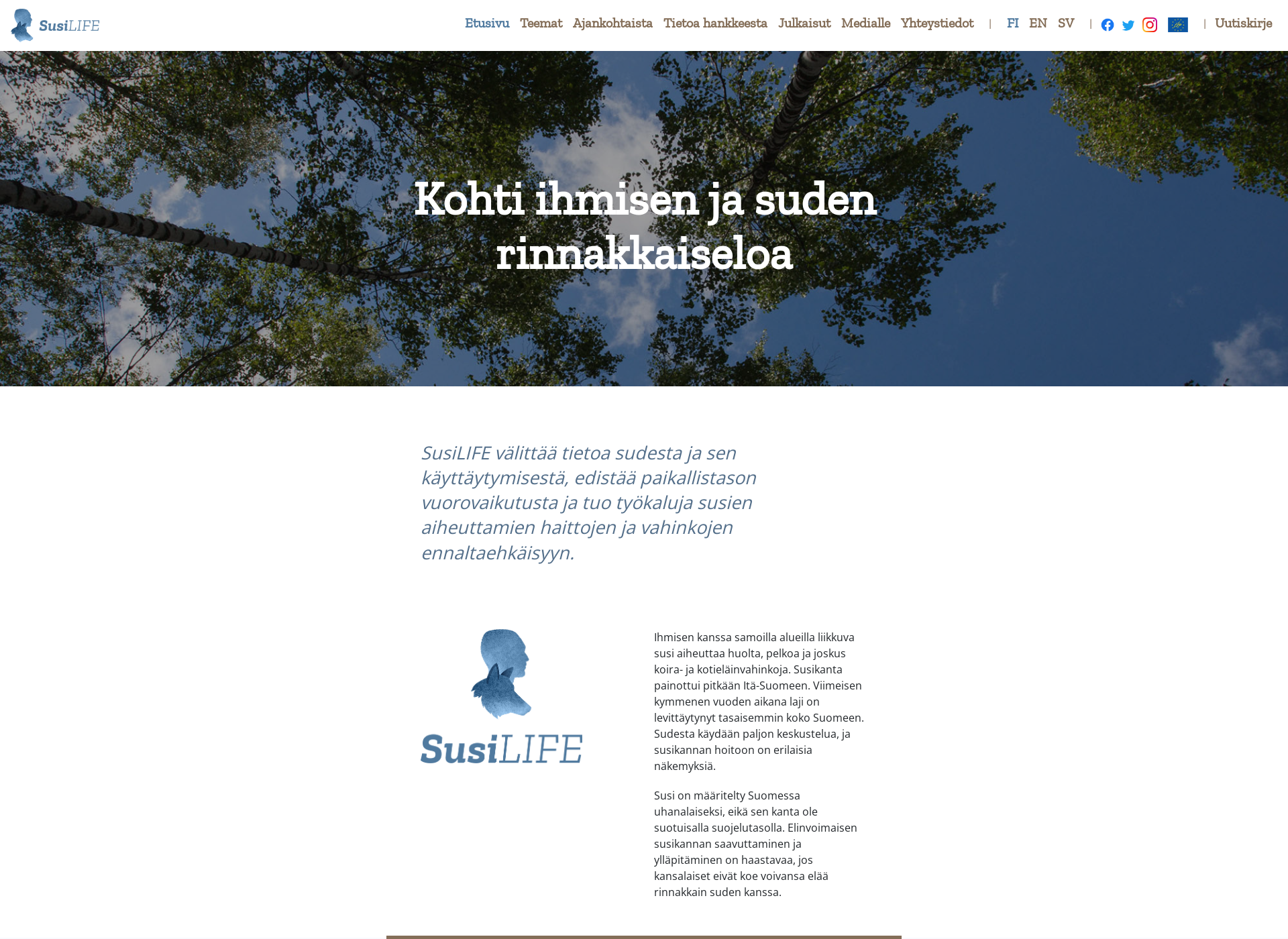 Screenshot for susilife.fi