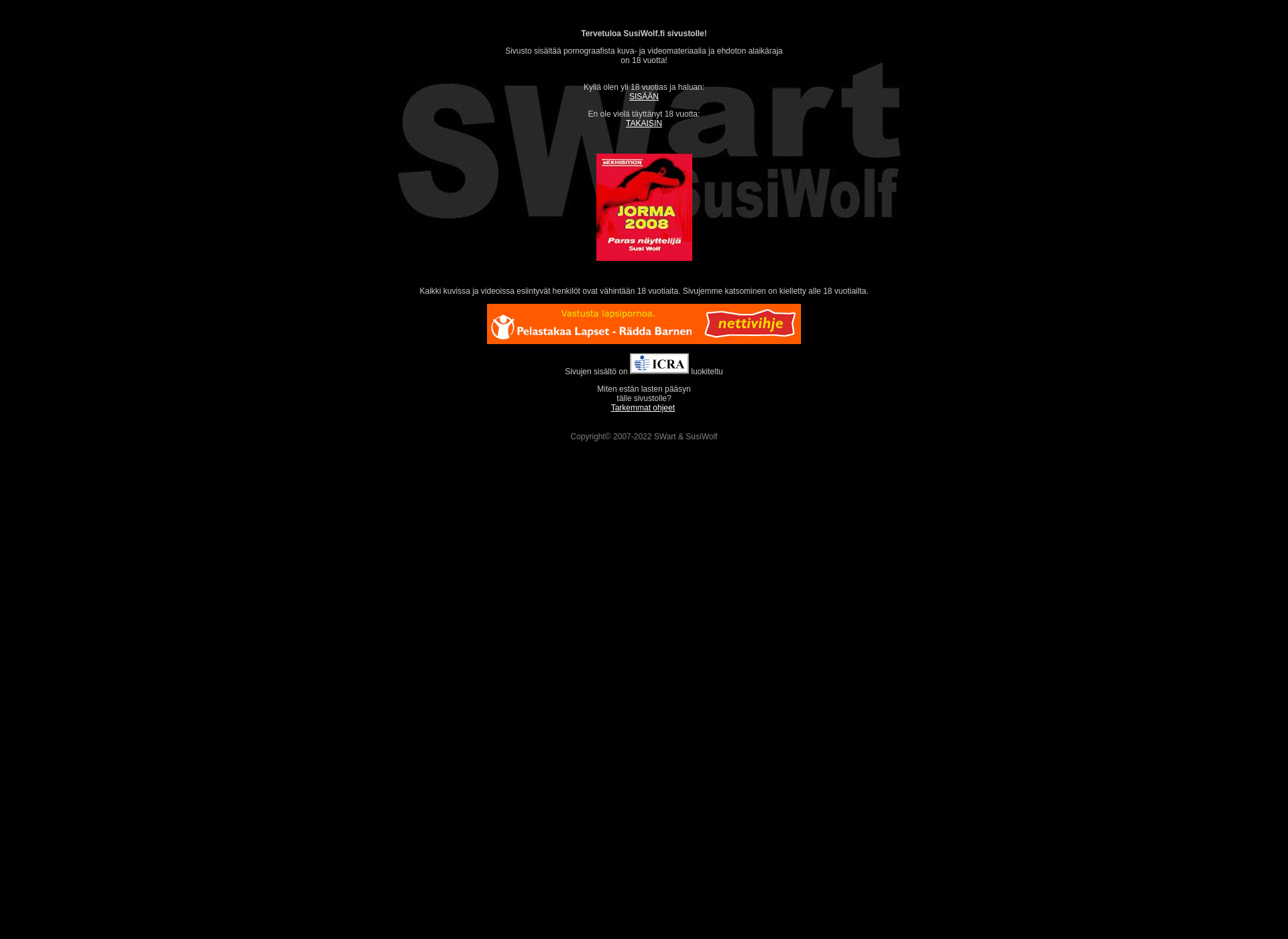 Screenshot for susiwolf.fi