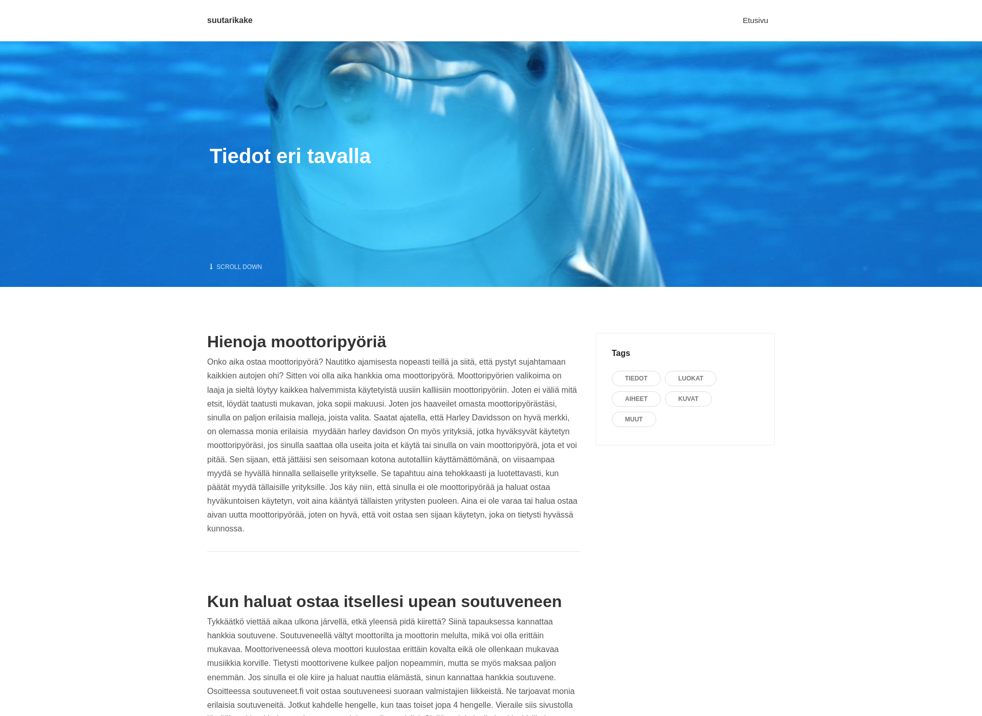 Screenshot for suutarikake.fi