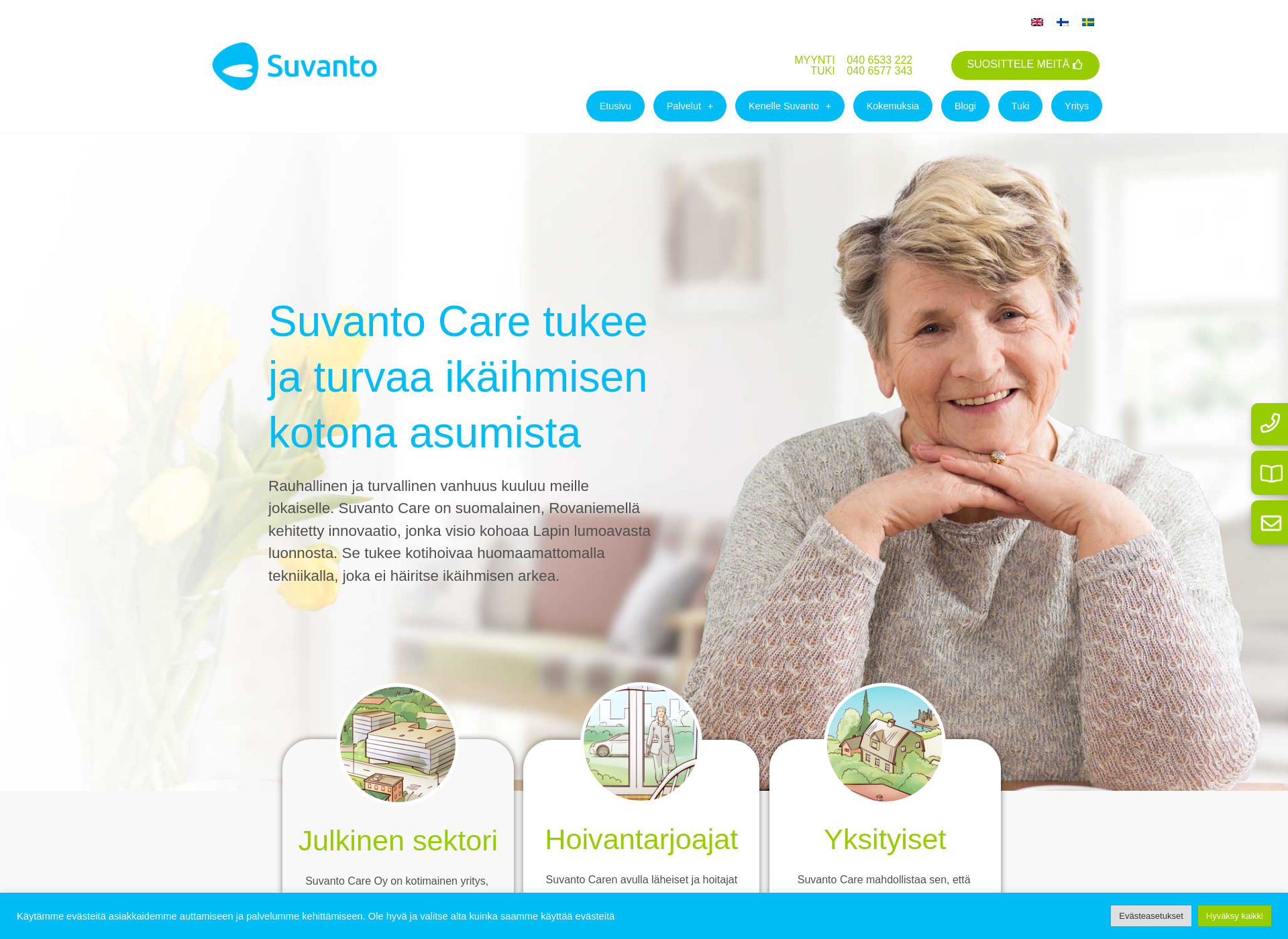 Screenshot for suvantocare.fi