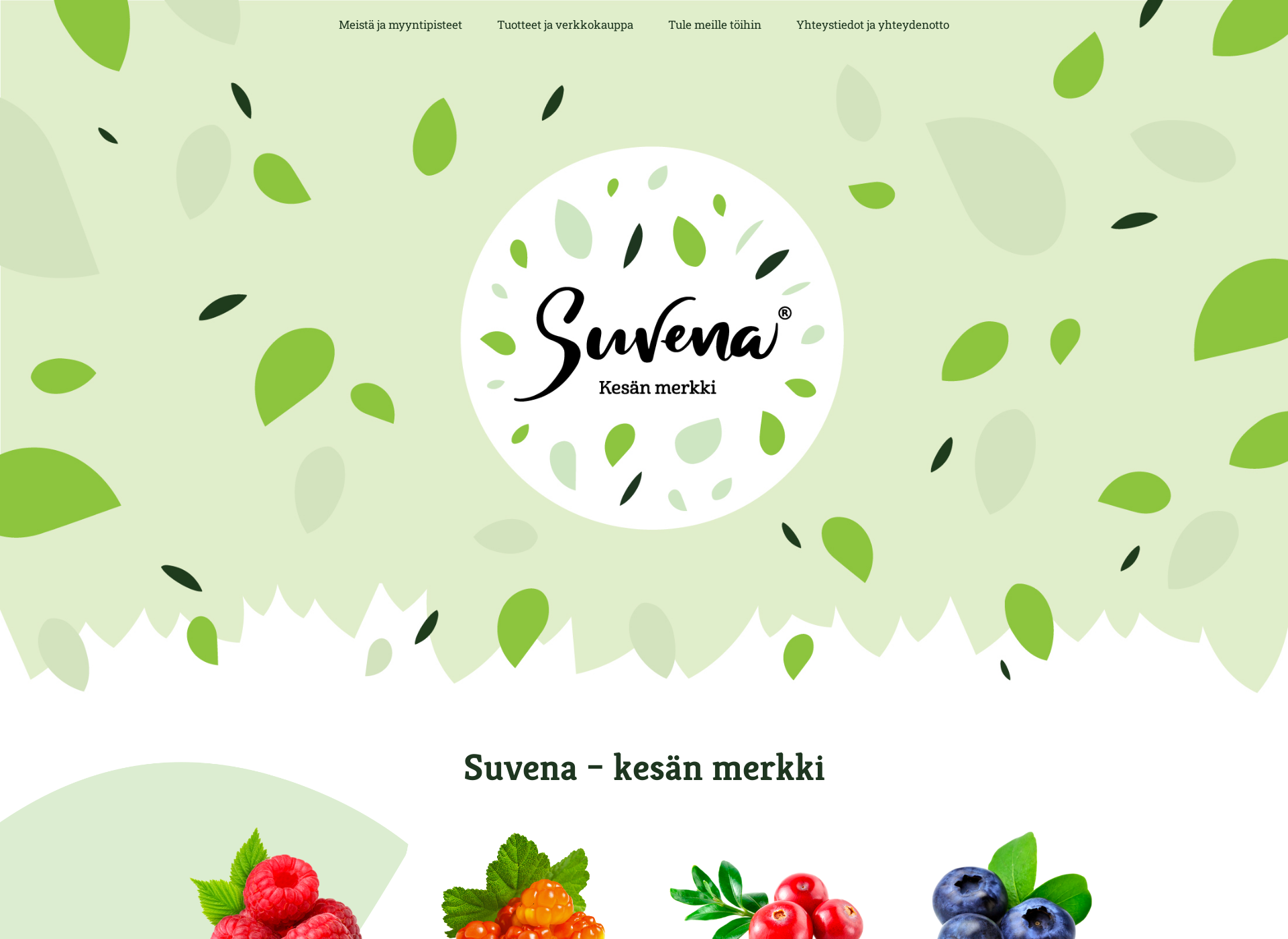Skärmdump för suvena.fi