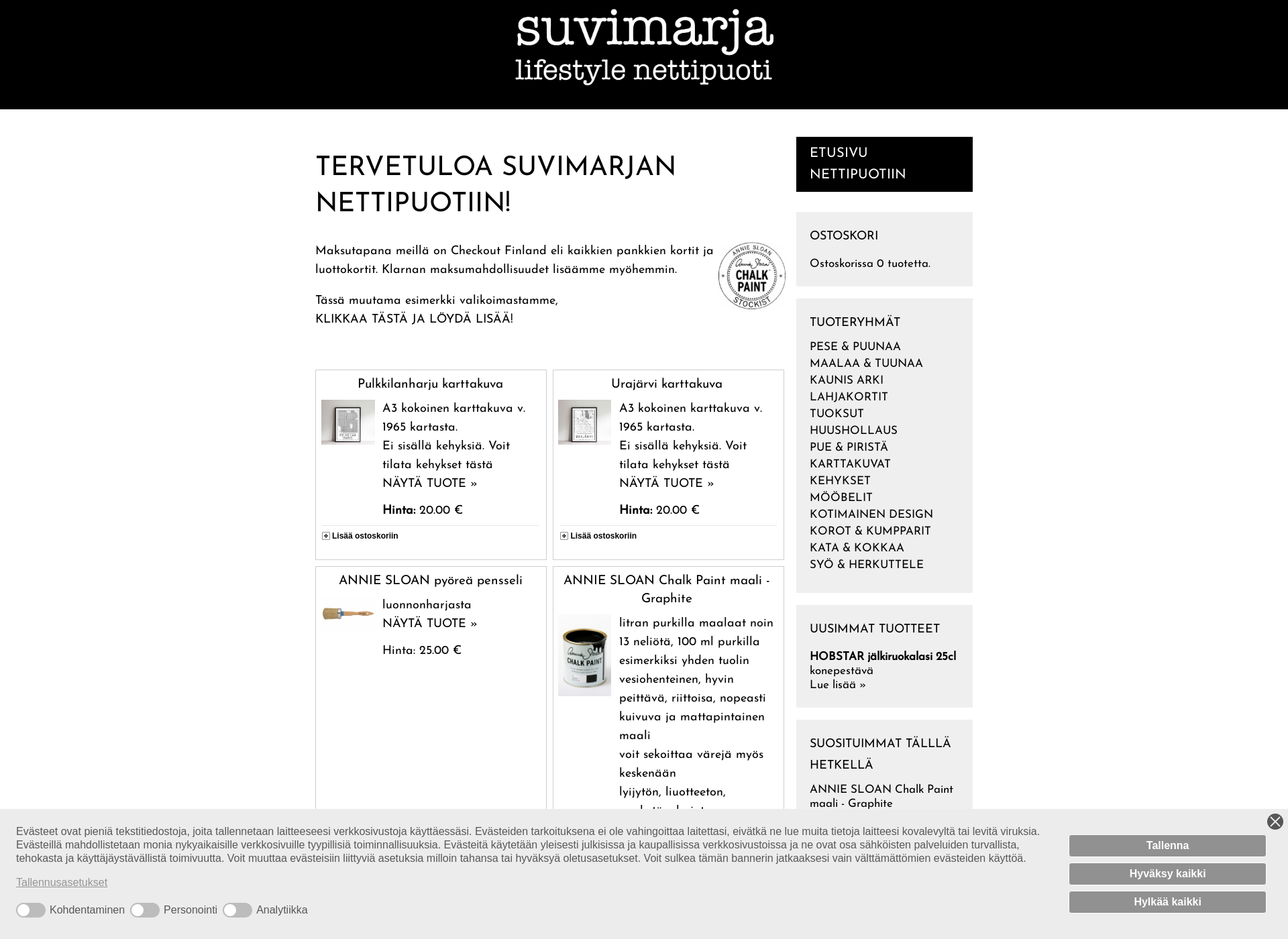 Skärmdump för suvimarjanettipuoti.fi