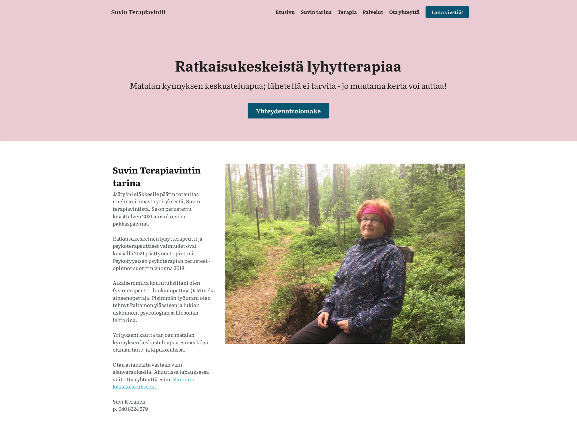 Screenshot for suvinterapiavintti.fi