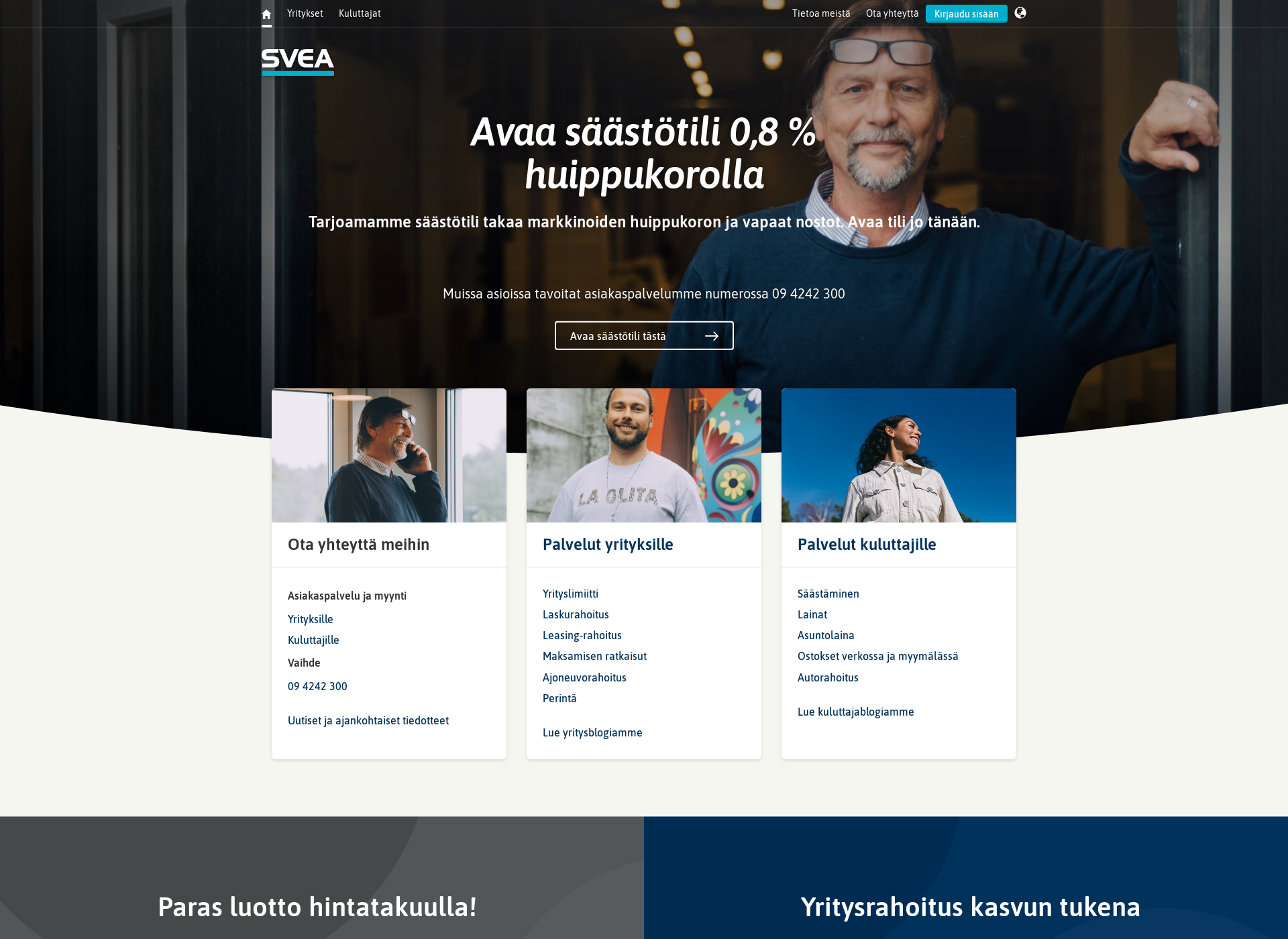 Screenshot for svea.fi