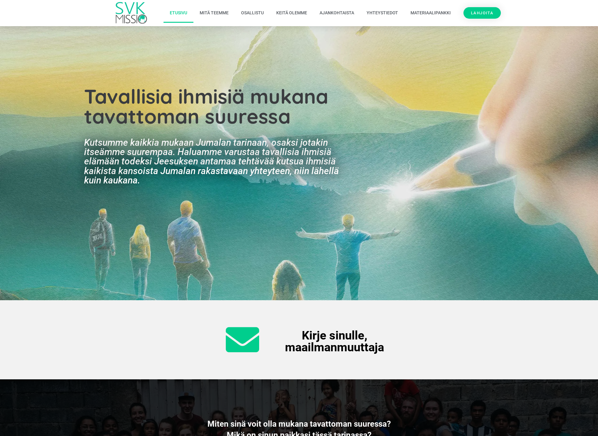 Skärmdump för svkmissio.fi