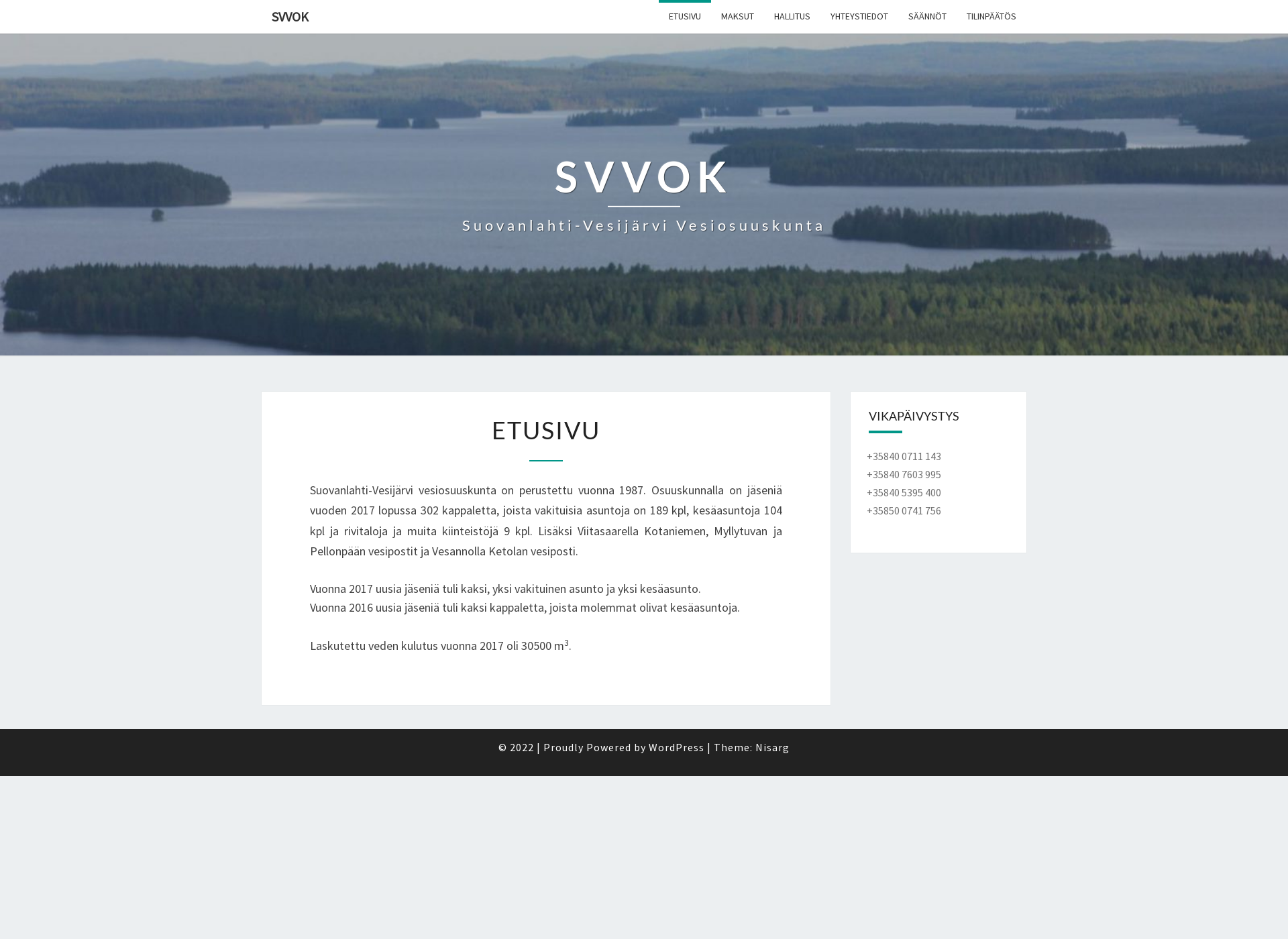 Screenshot for svvok.fi