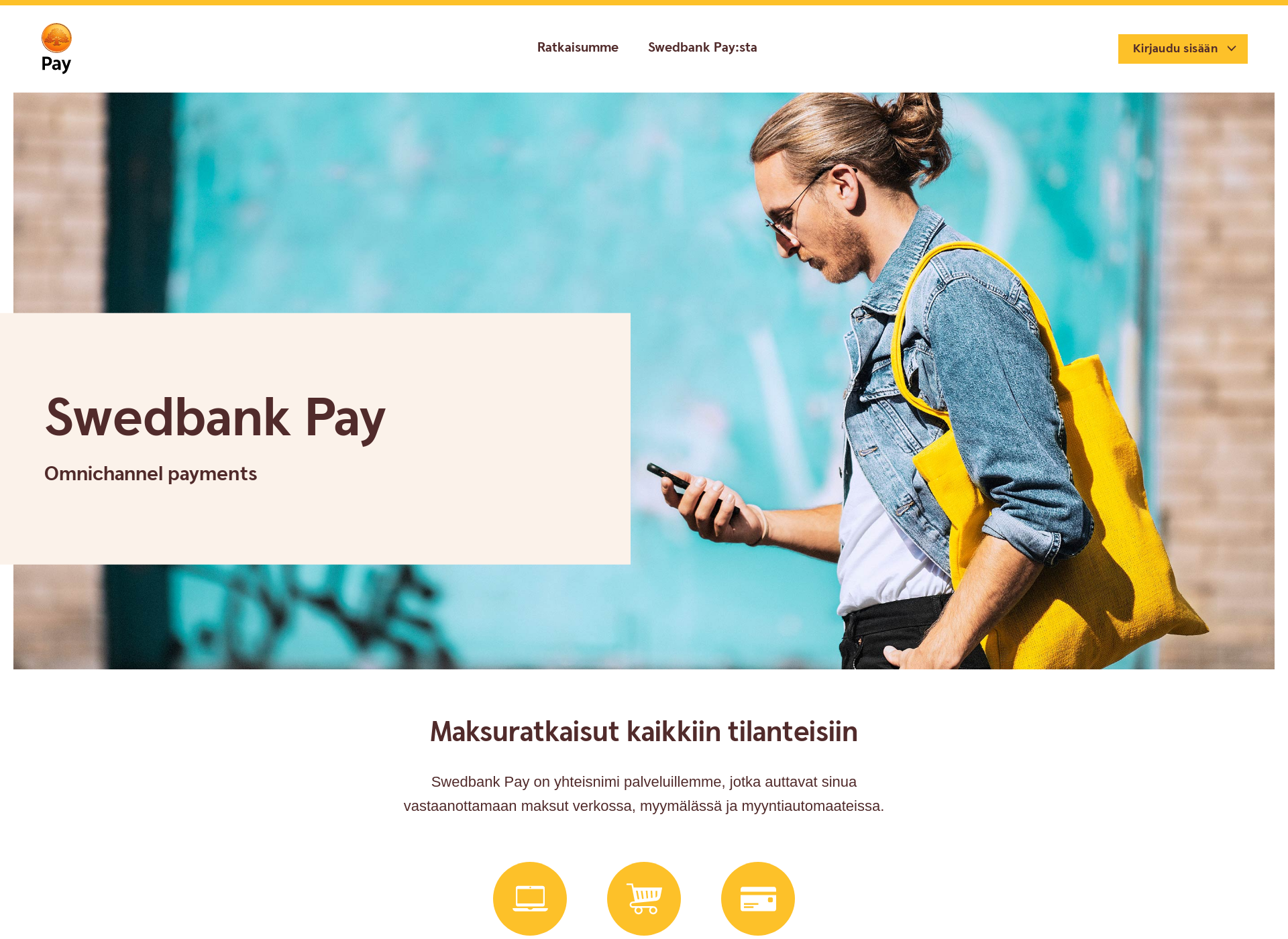 Skärmdump för swedbankpay.fi