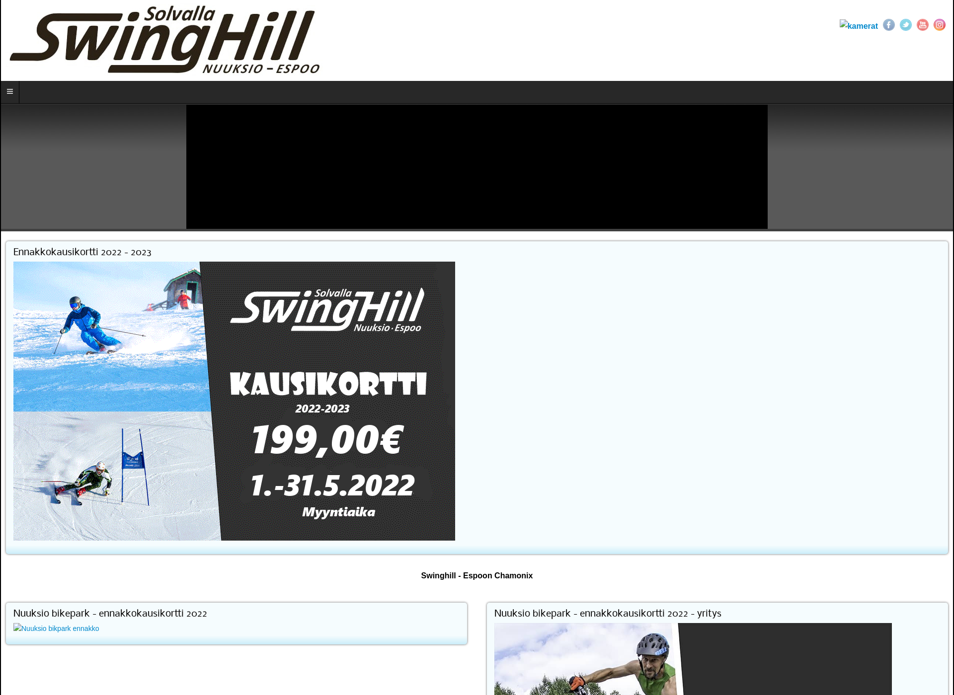 Skärmdump för swinghill.fi