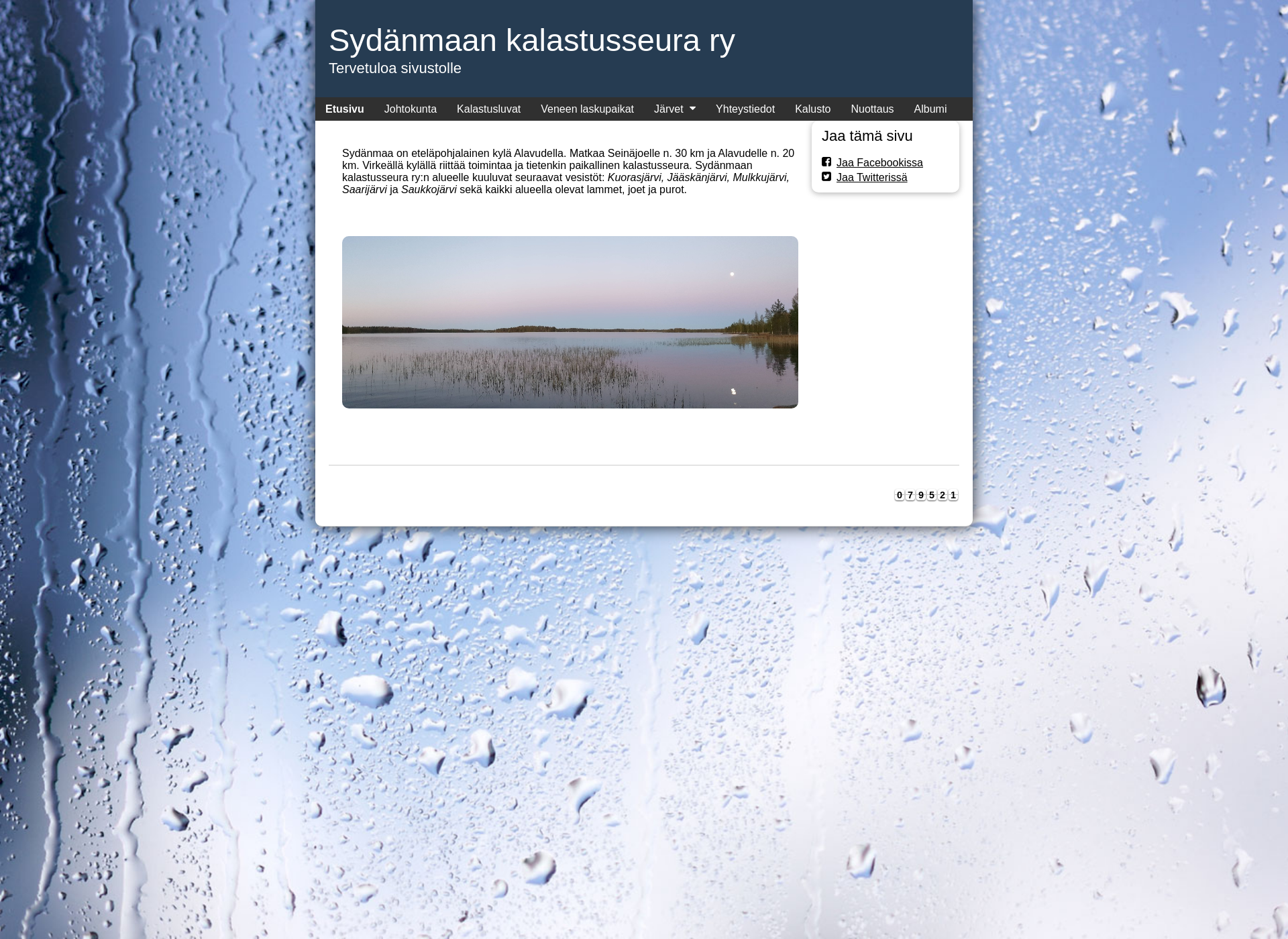 Skärmdump för sydanmaankalastusseura.fi
