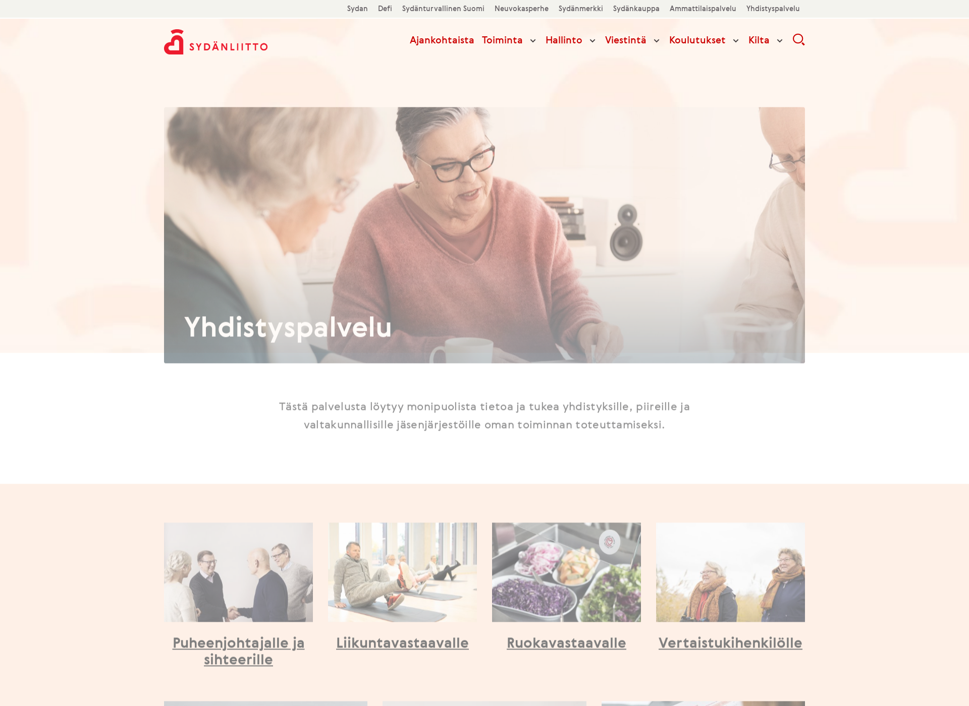 Screenshot for sydanyhdistys.fi