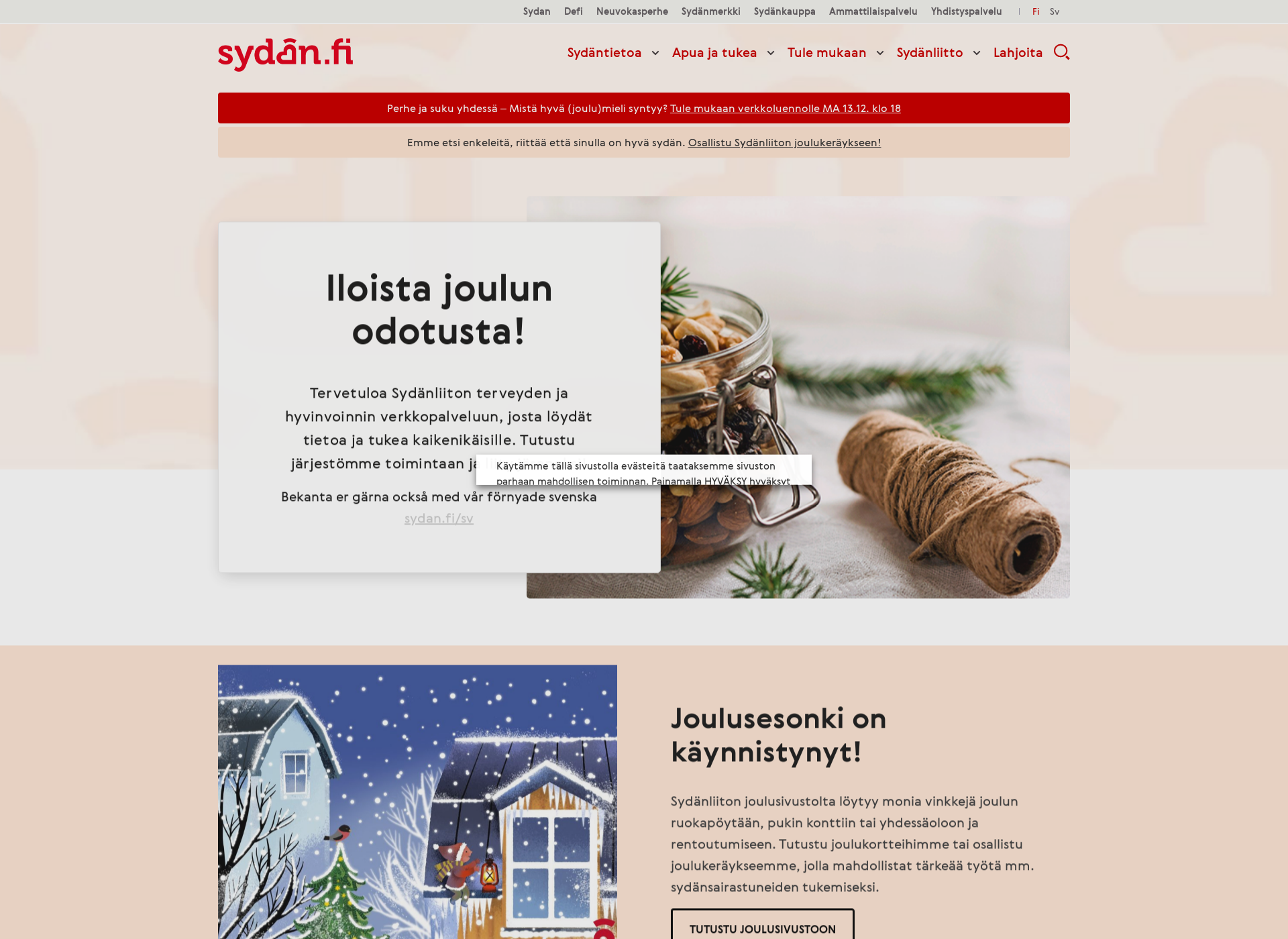 Screenshot for sydäntuote.fi