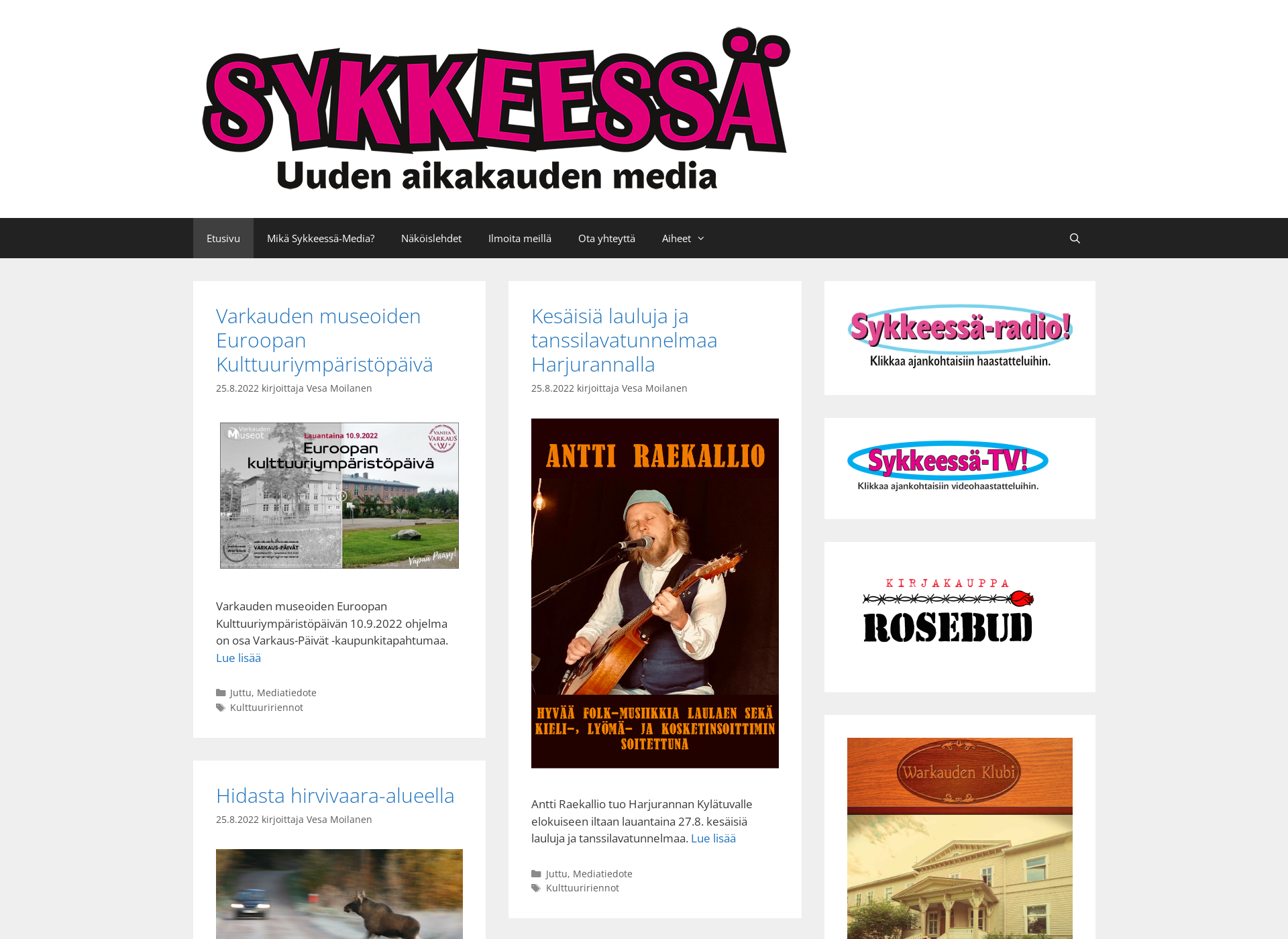 Screenshot for sykkeessa.fi