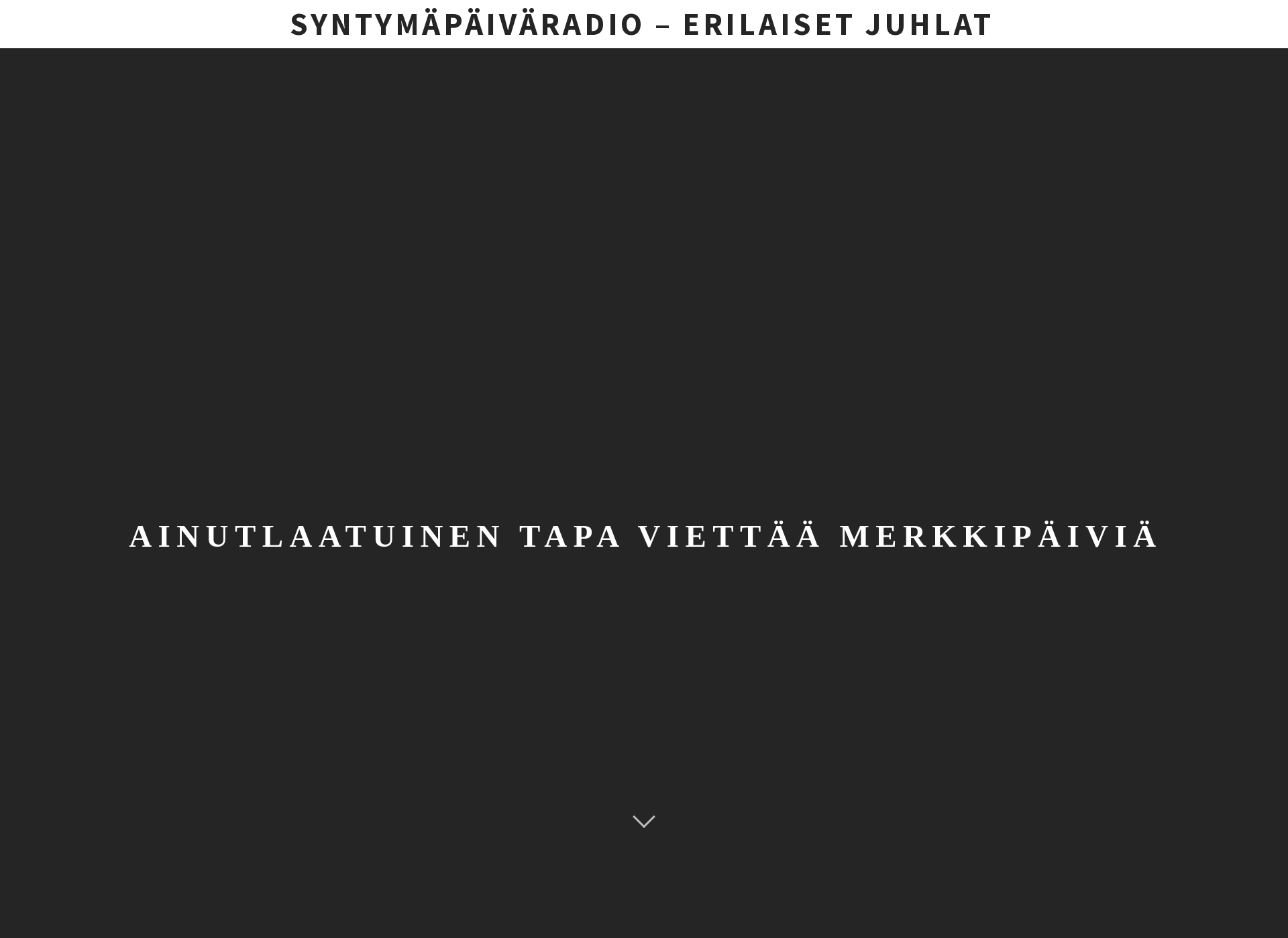 Skärmdump för syntymapaivaradio.fi