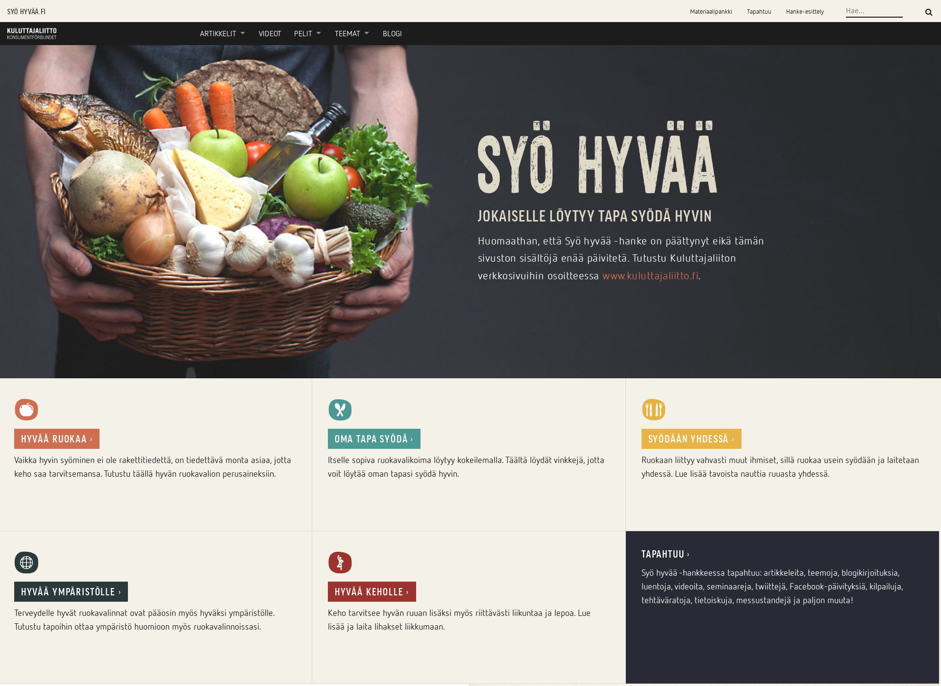 Screenshot for syohyvaa.fi